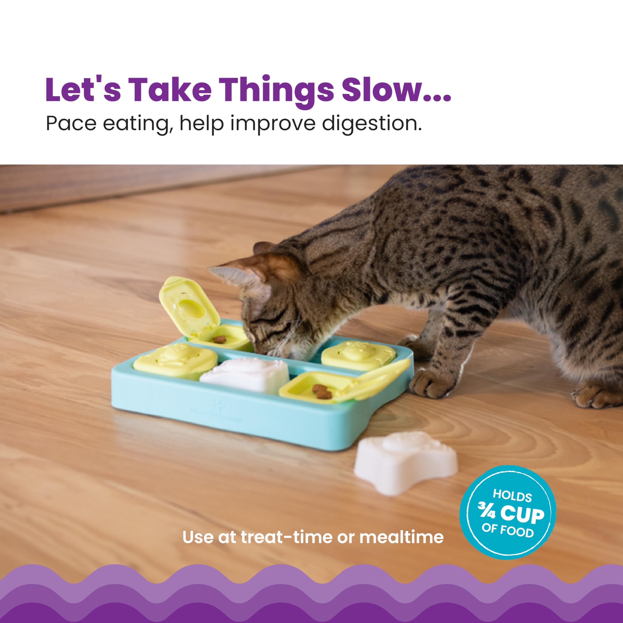 Catstages Kitty Cube Treat Puzzle Toy - Adjustable Difficulty | Encourages Foraging | Holds Up to 1/3 Cup Kibble 4