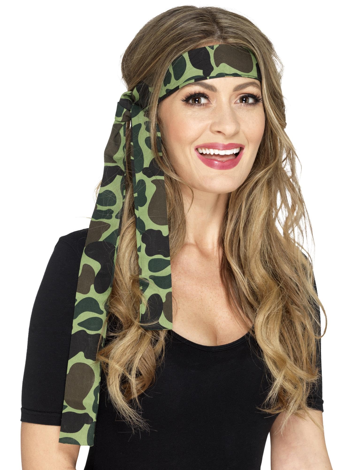 Smiffys Army Camouflage Headband 150cm x 4cm - Adult Dress Up Accessory for Land Sea and Air Forces Fancy Dress 3