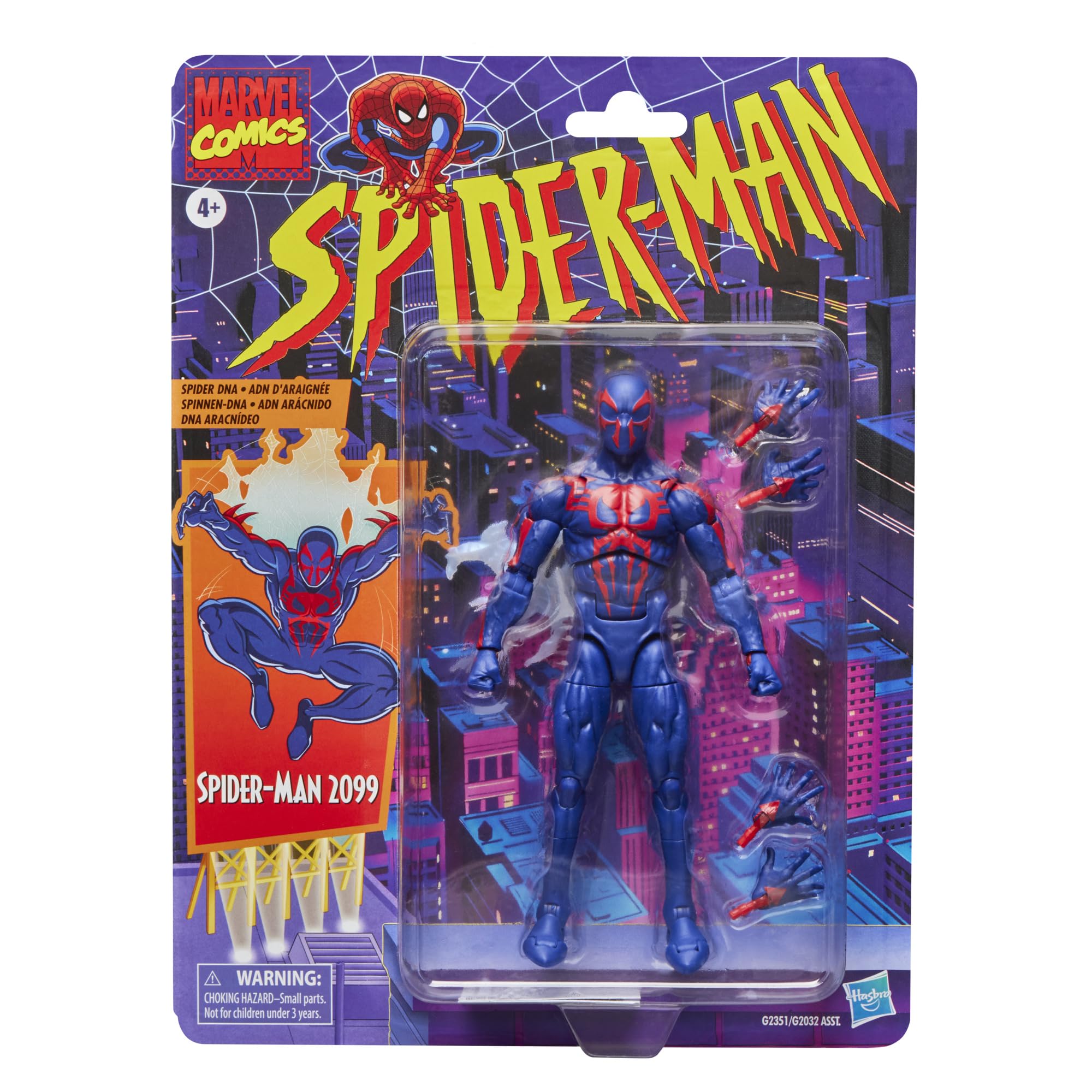 SPIDER-MAN Marvel Legends Series Spider-Man 2099 Retro Cardback Action Figure | 6 Inch