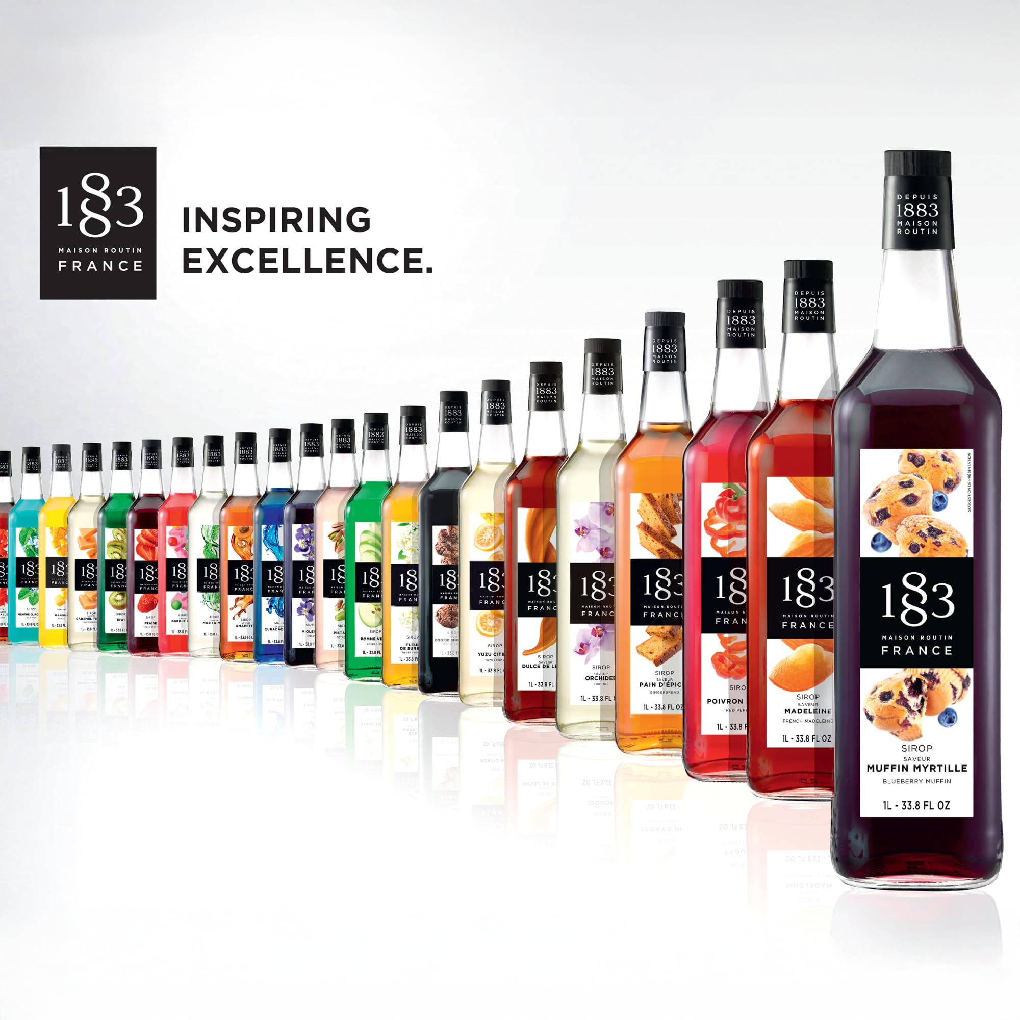1883 Maison Routin Premium Chocolate Syrup - Rich Cocoa Flavour | 250ml Glass Bottle 6