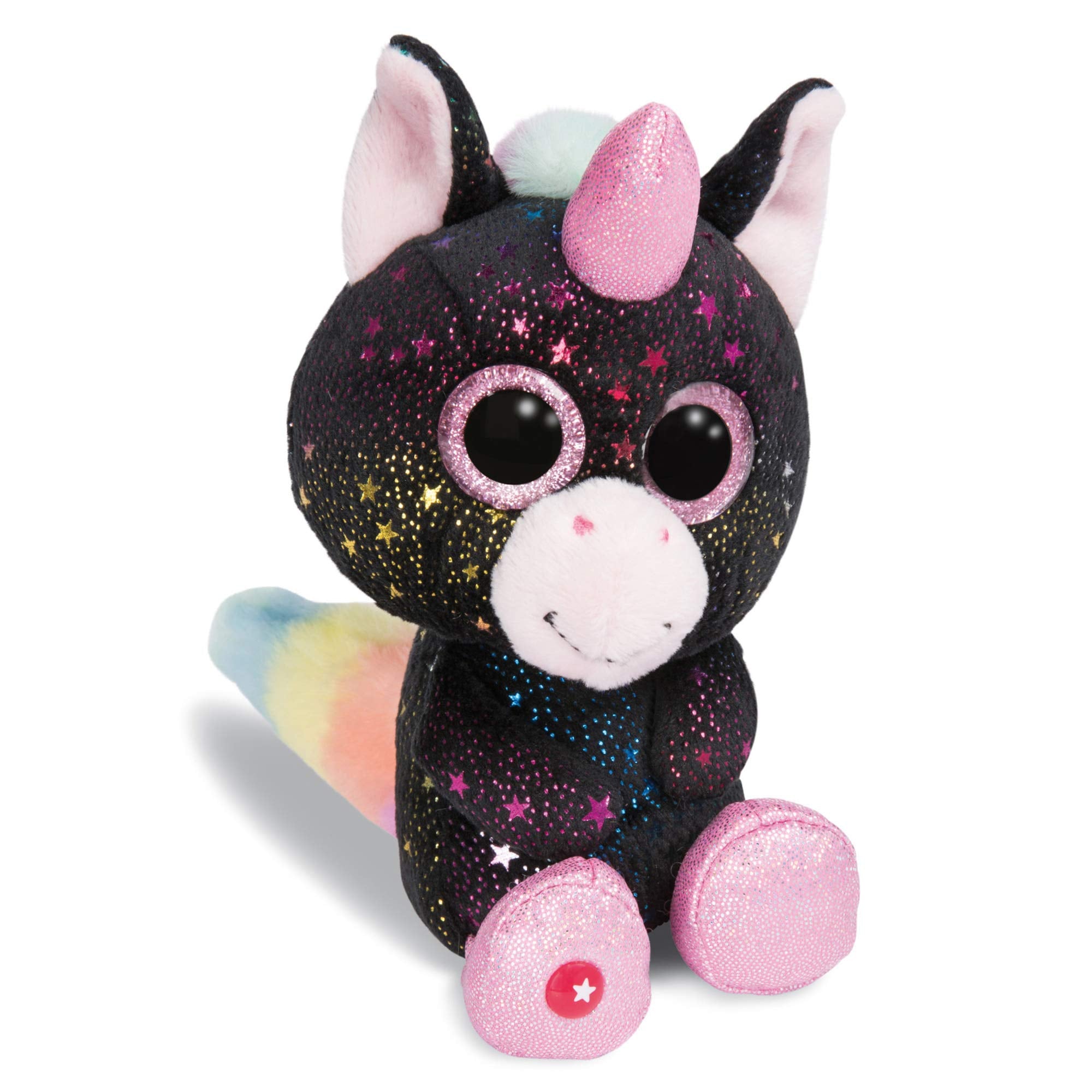 NICI 46316 Cuddy Soft Toy Glubschis Unicorn Vita-Mi 15cm, Black/Multi-Coloured P 7
