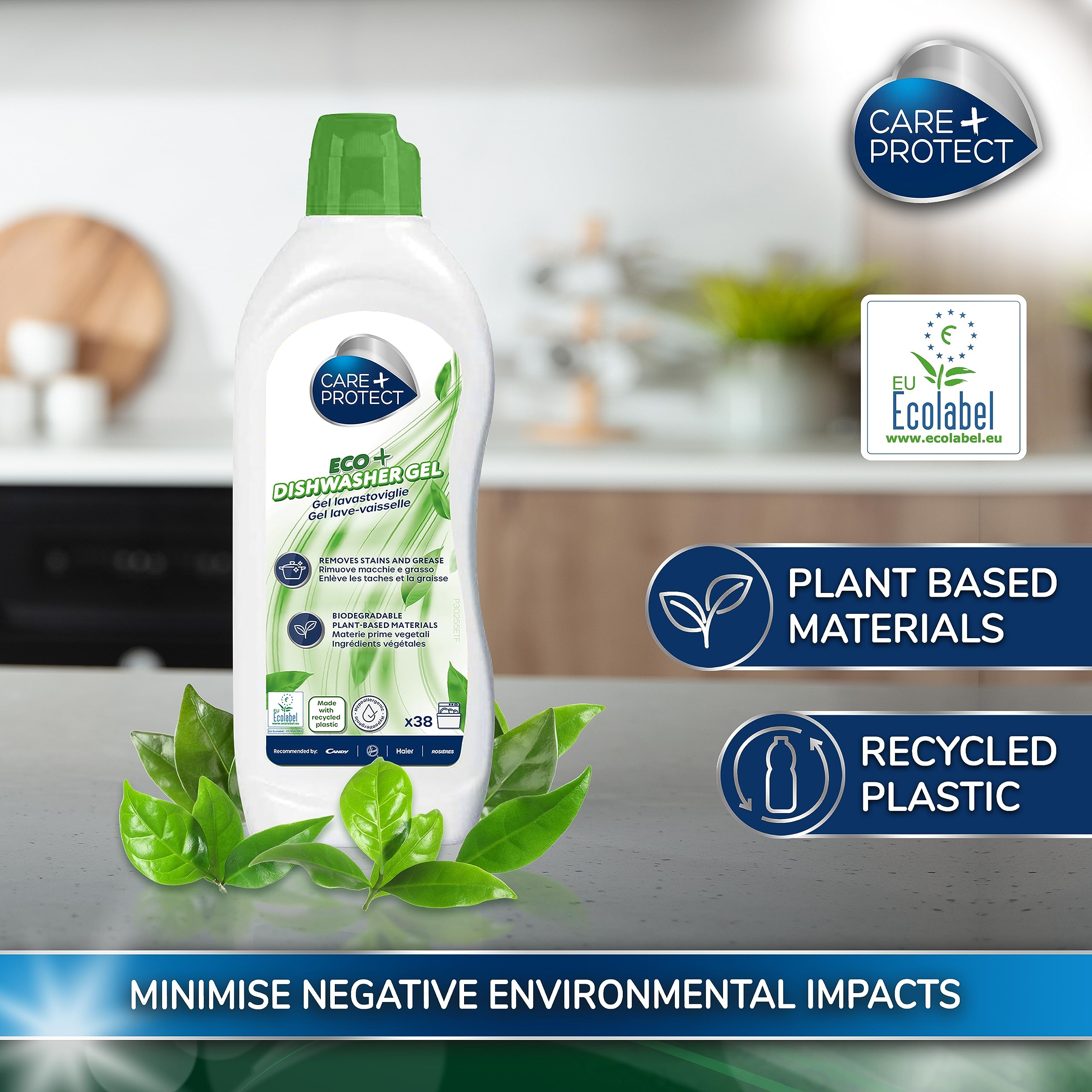 CARE + PROTECT ECO+ Dishwasher Gel - Plant-Based, Hypoallergenic Formula | 650 ml 6