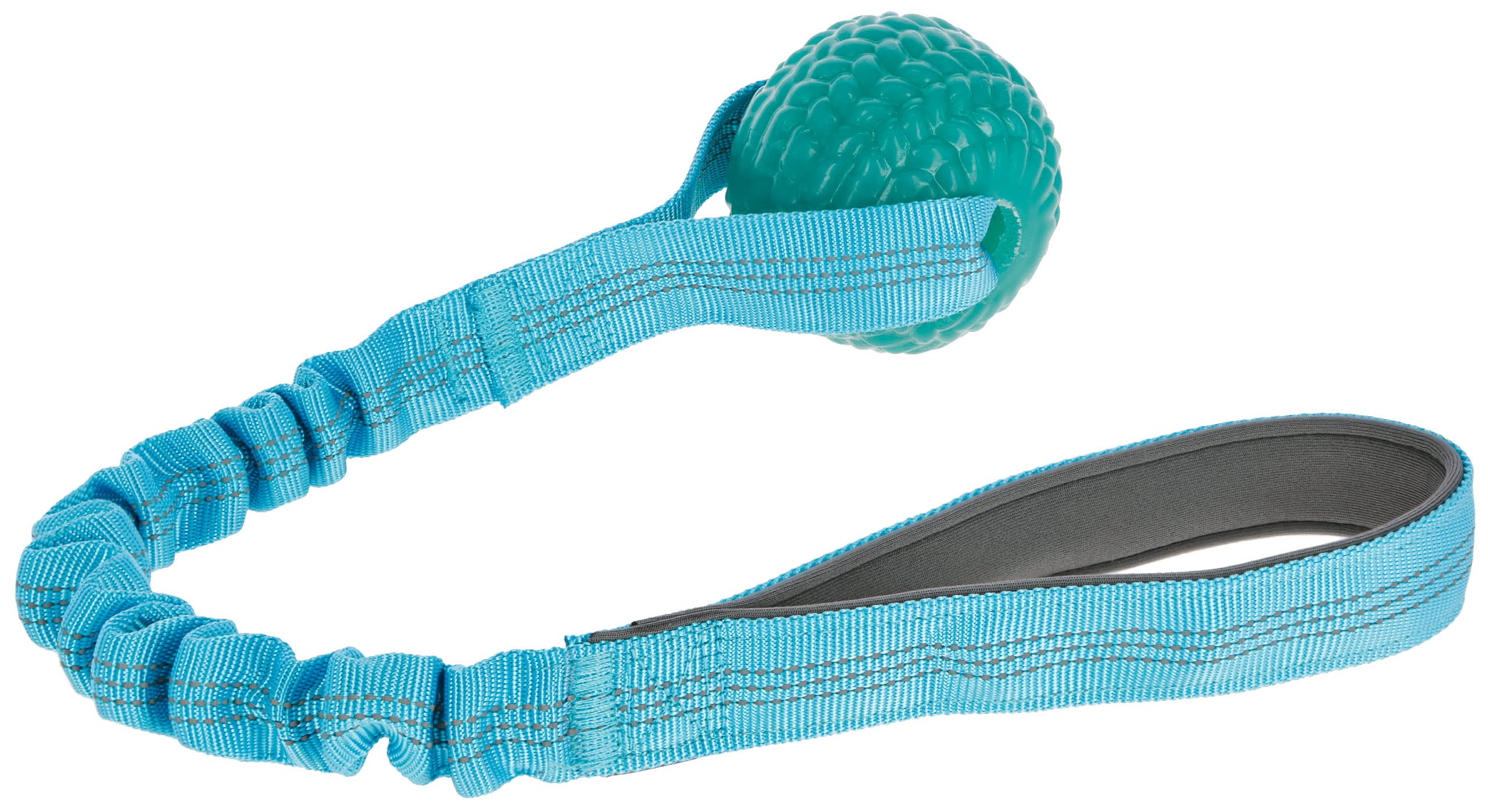 Kerbl Pet BungeeToy Ball - Ideal for Fetch & Tug | Shock Absorber | 50 cm x 6.5 cm Blue