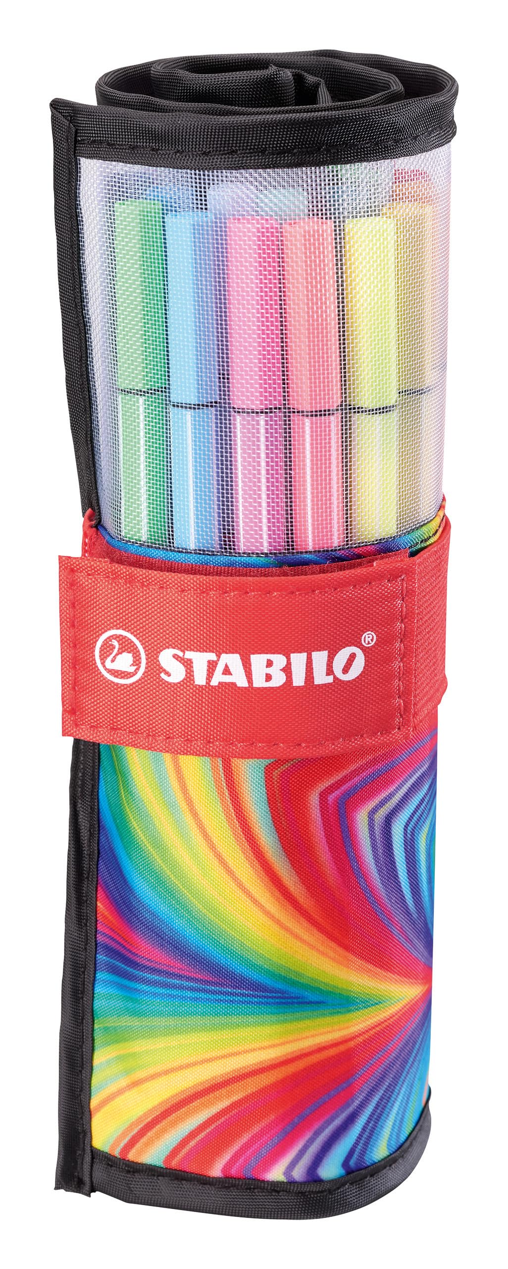 STABILO Pen 68 ARTY Fibre-Tip Pen Roll Set of 25 Assorted Colours