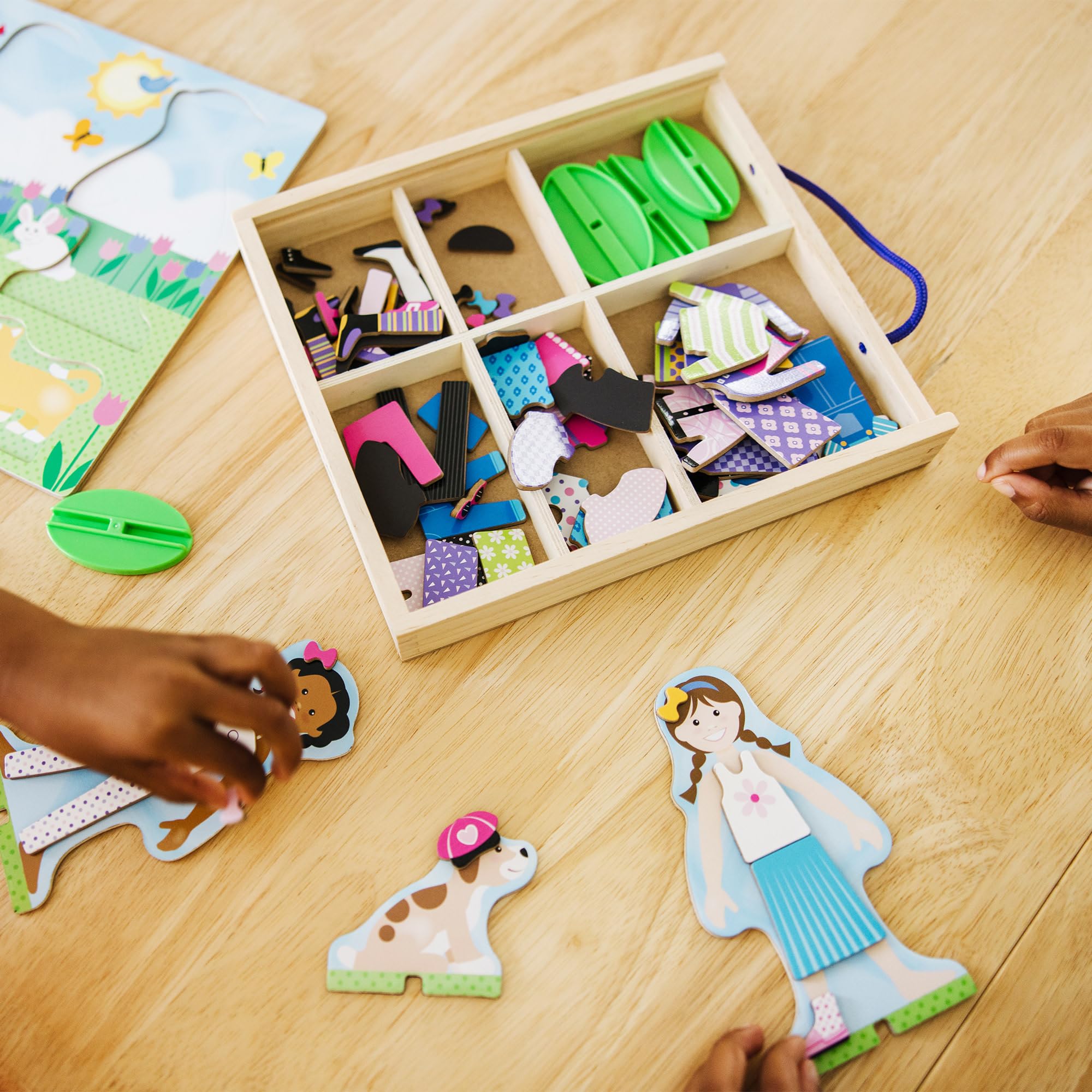 Melissa & Doug Best Friends Magnetic Dress-Up Doll Set - 78-Piece Wooden Playset for Kids Age 3+ 7
