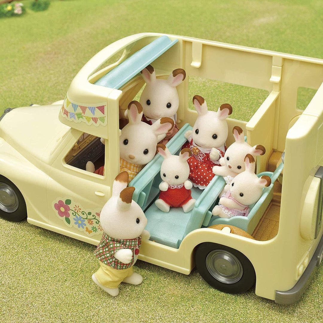Sylvanian Families Family Campervan Playset - Seats 7 with Camping Accessories