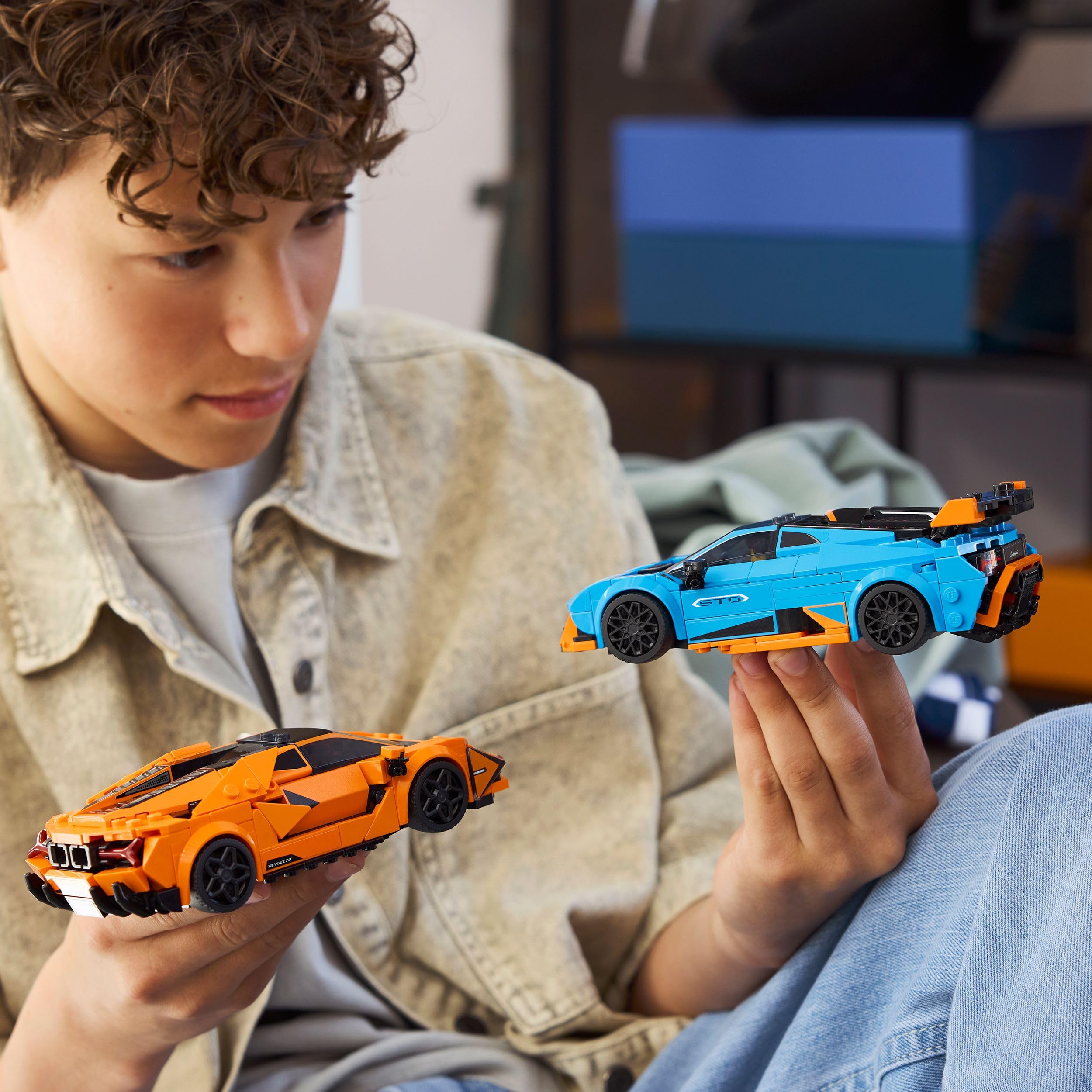 LEGO Speed Champions Lamborghini Revuelto & Huracán STO Building Set - 607-Piece Car Model Kit for Ages 10+ 6