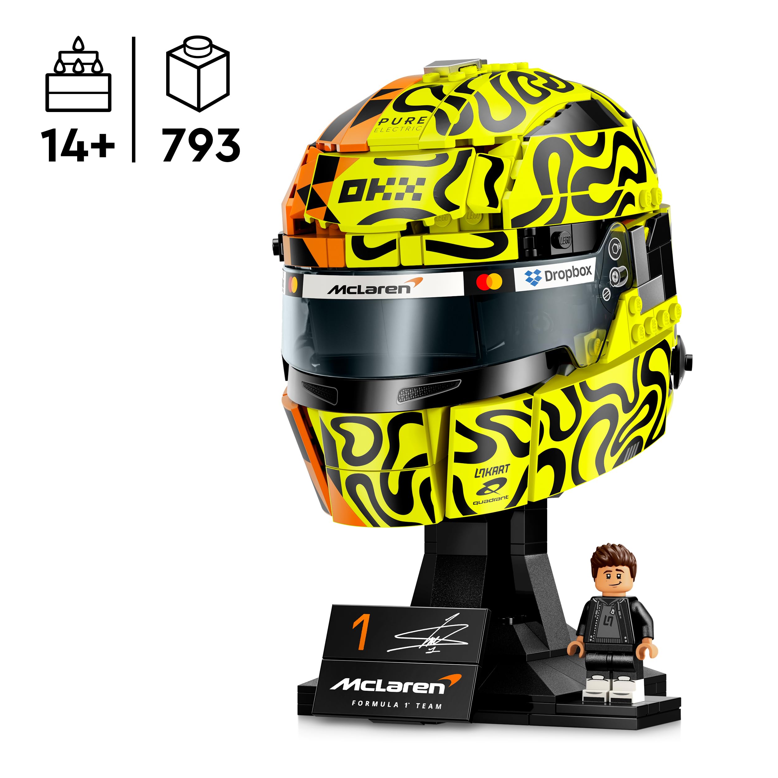 LEGO 43023 Editions McLaren F1 Lando Norris Helmet Building Set | Ages 14+