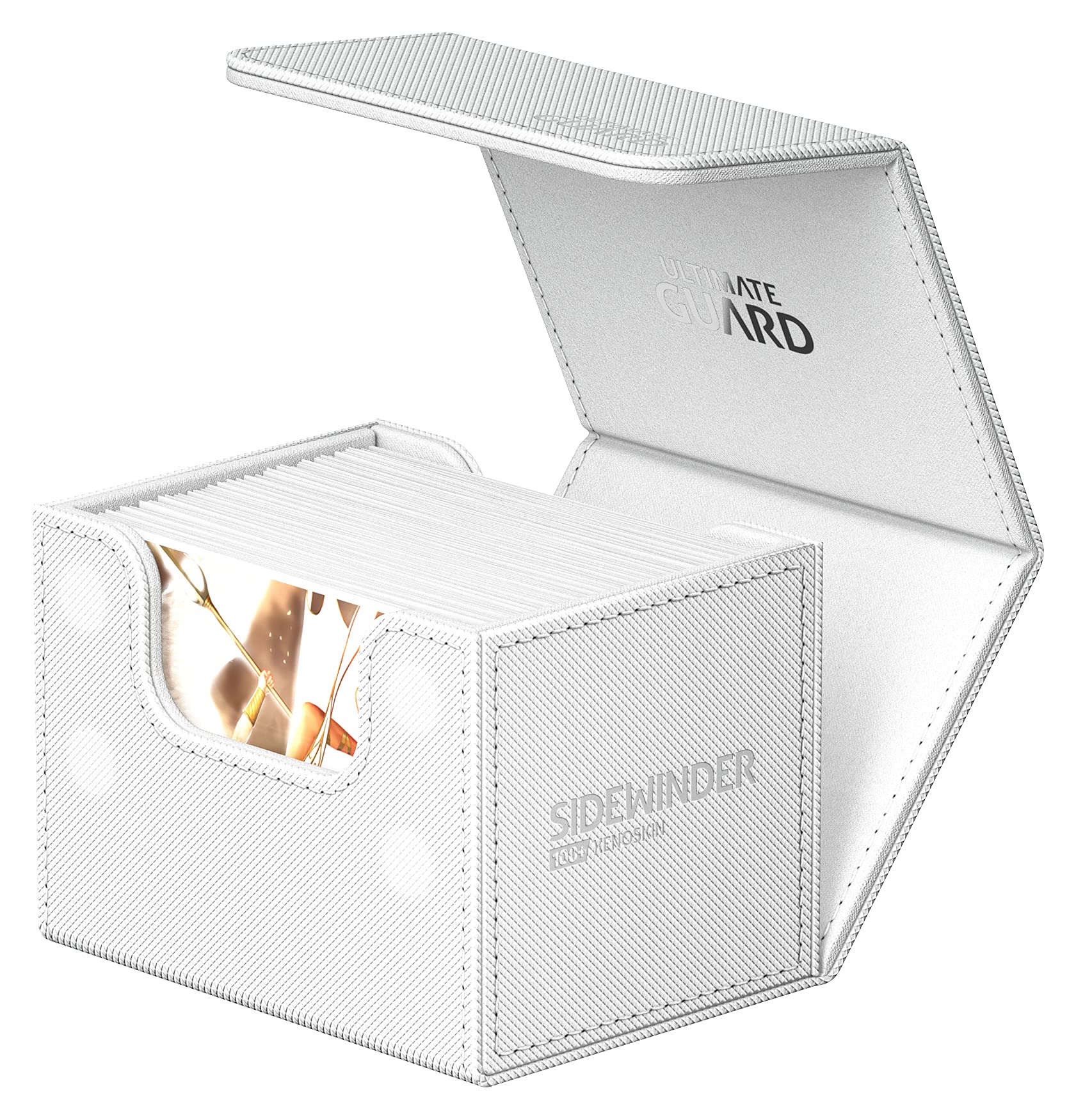 Ultimate Guard Sidewinder 100+ XenoSkin Card Box - White | Holds 100 Double-Sleeved Cards 3