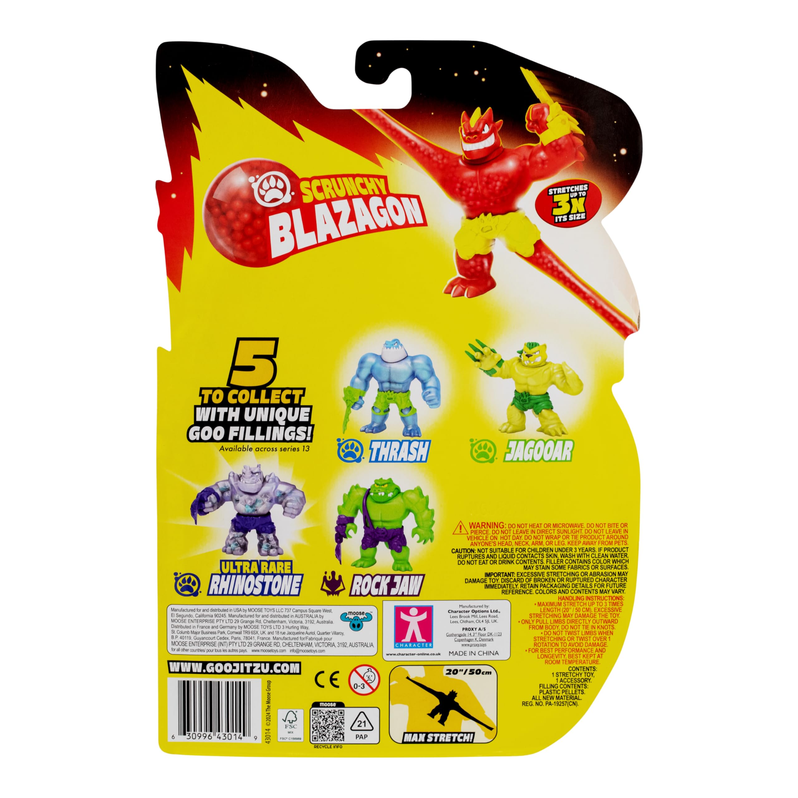 Heroes of Goo Jit Zu Meteor Madness Blazagon Action Figure | Stretches to 3x Size | Ages 4+ 4