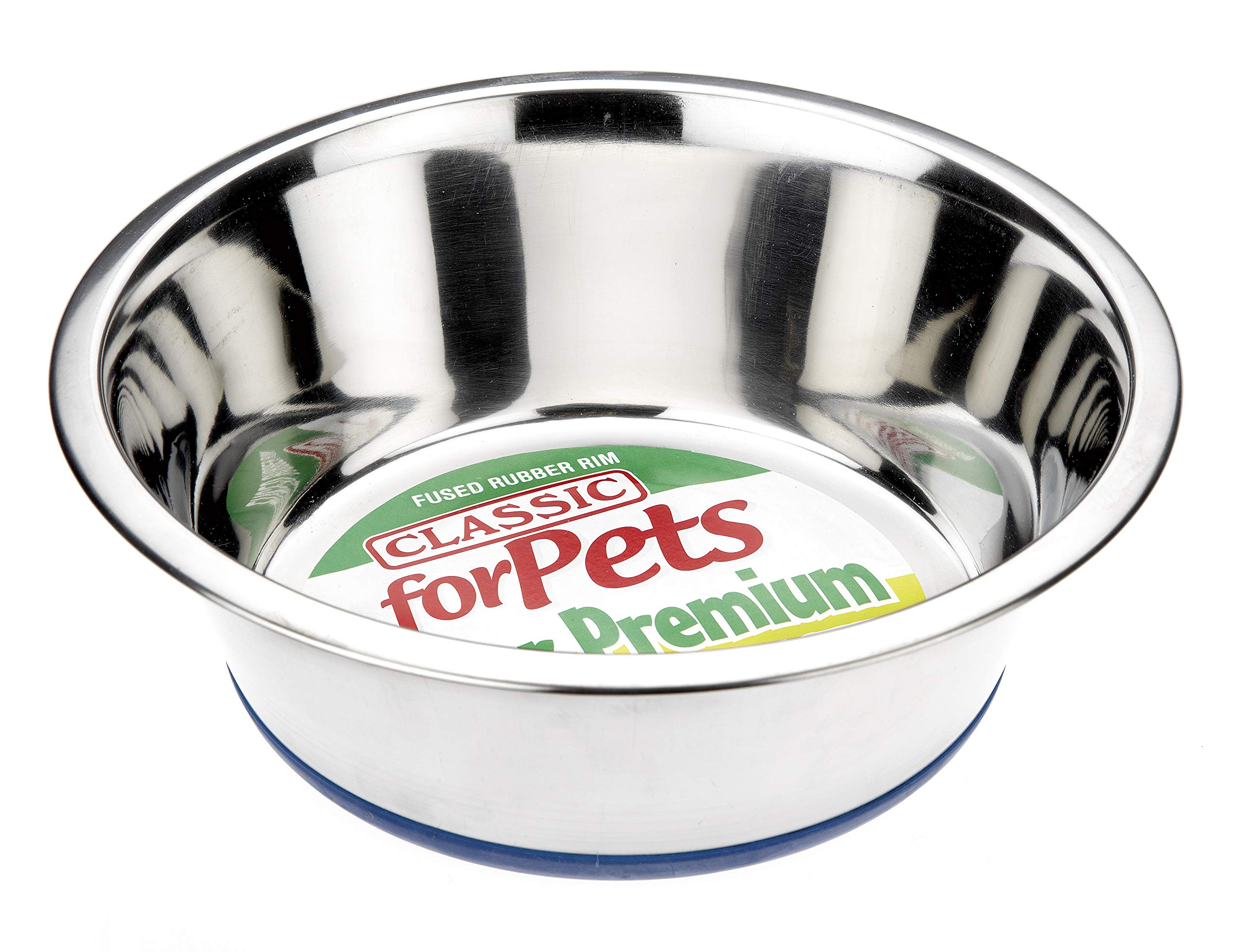 CLASSIC Stainless Steel Dog Bowl - 2500 ml Capacity | 9.75 inch Diameter | Non-Slip Base 1