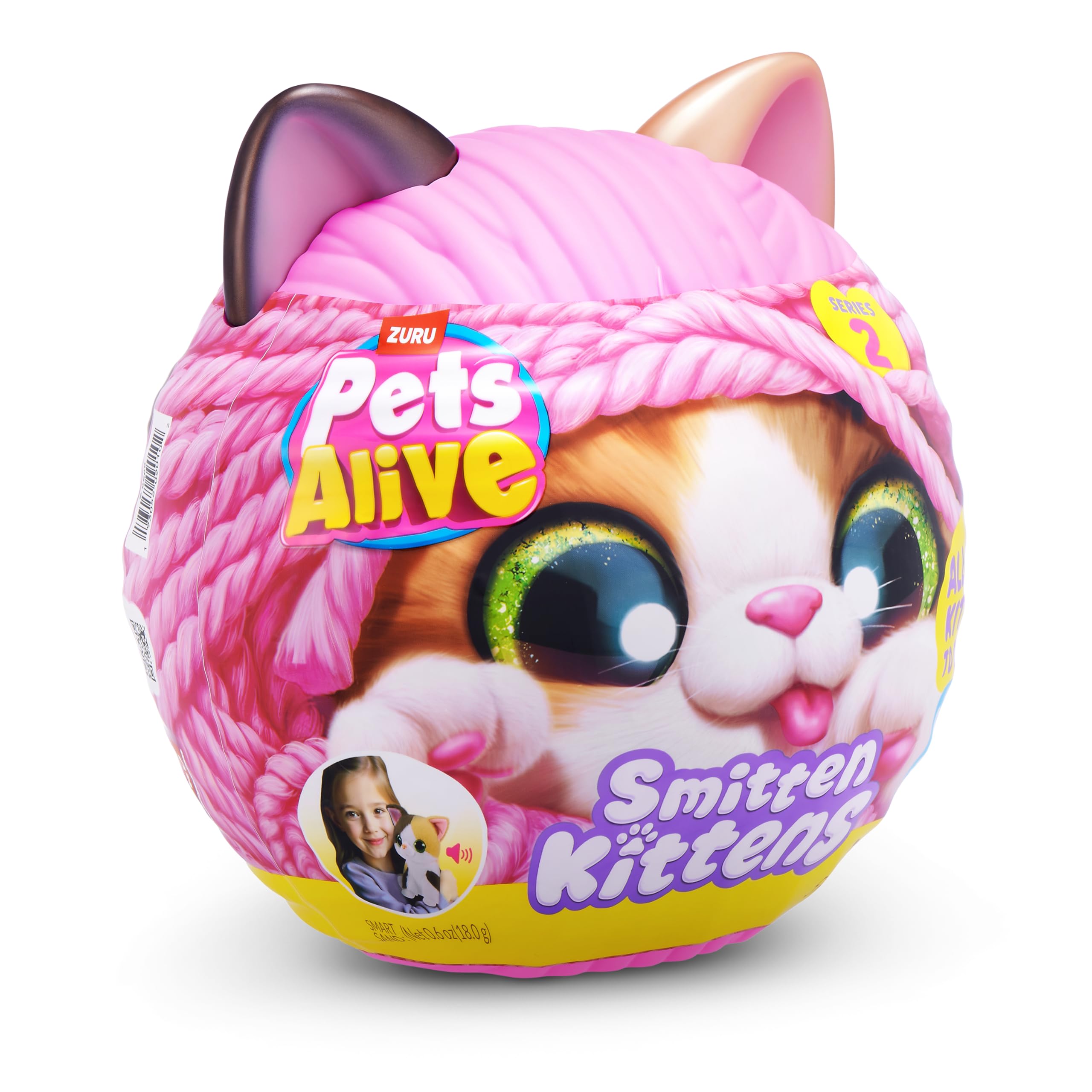 Pets Alive Smitten Kittens Series 2 - Interactive Ragdoll Plush Toy | 7.87 in | Sound Features 4