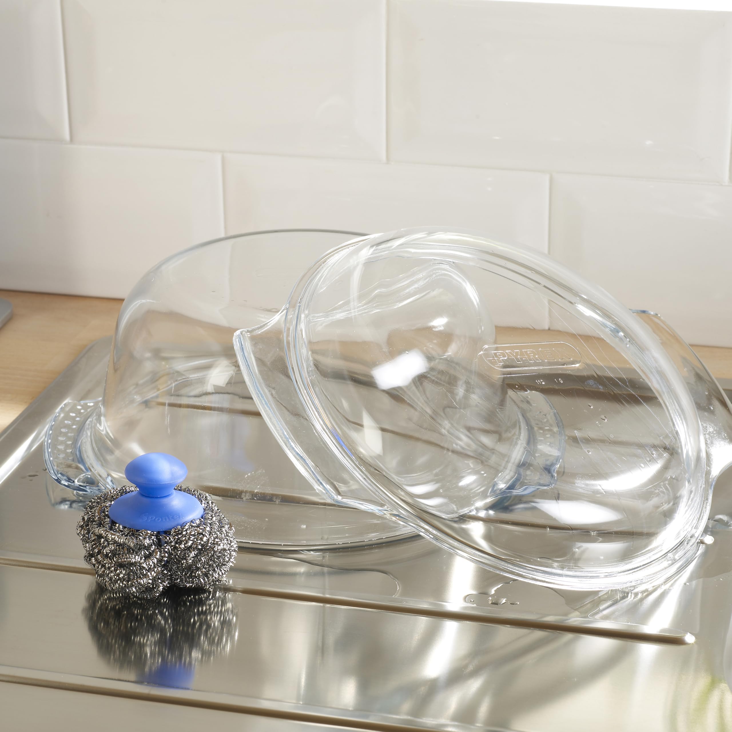 Spontex Handy Tough Kitchen Scourers with Handle - Wire Wool Scouring Pads for Pots, Pans & BBQs 5