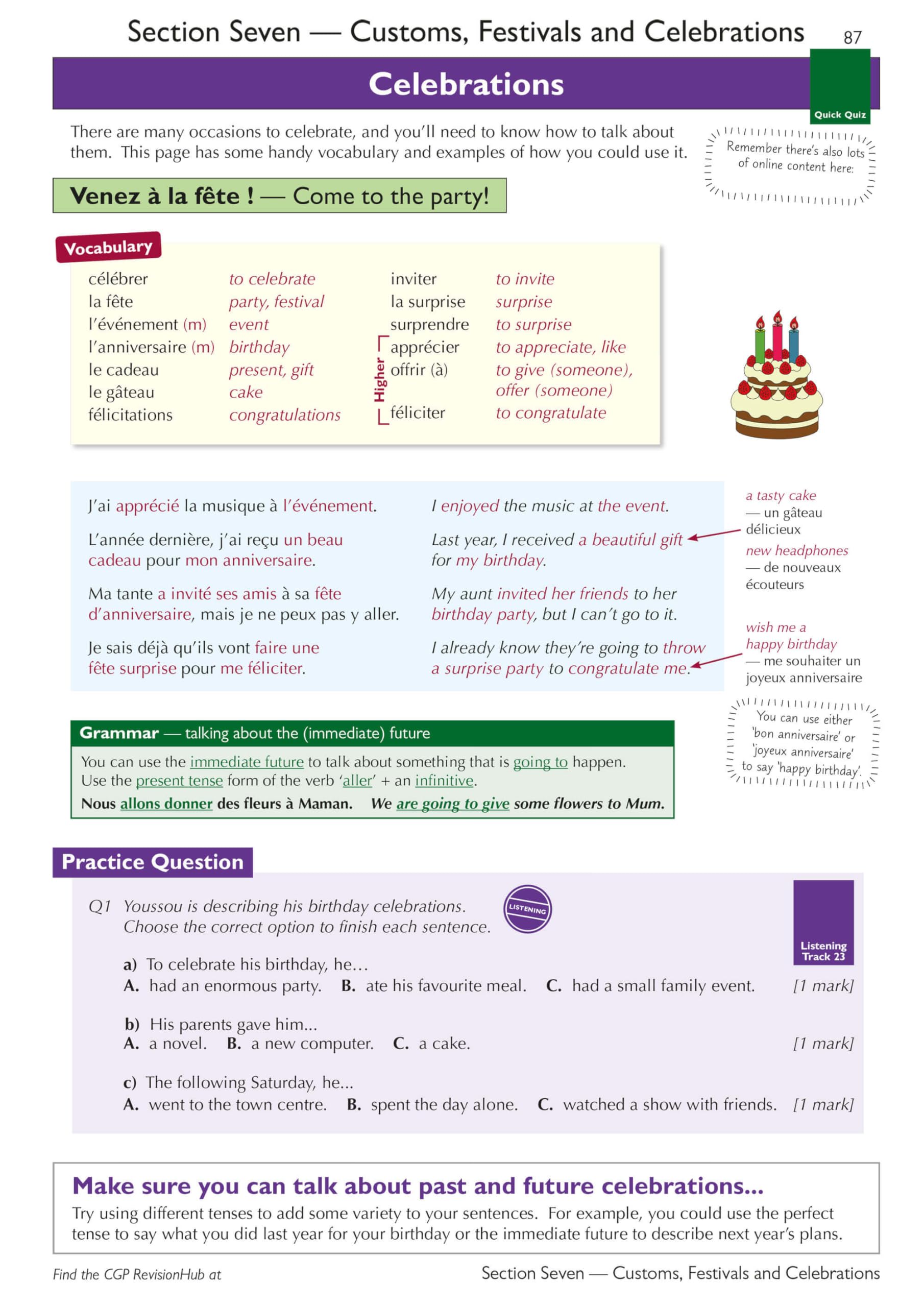 CGP GCSE French AQA Complete Revision & Practice - Ages 14-16 | Paperback | 248 Pages
