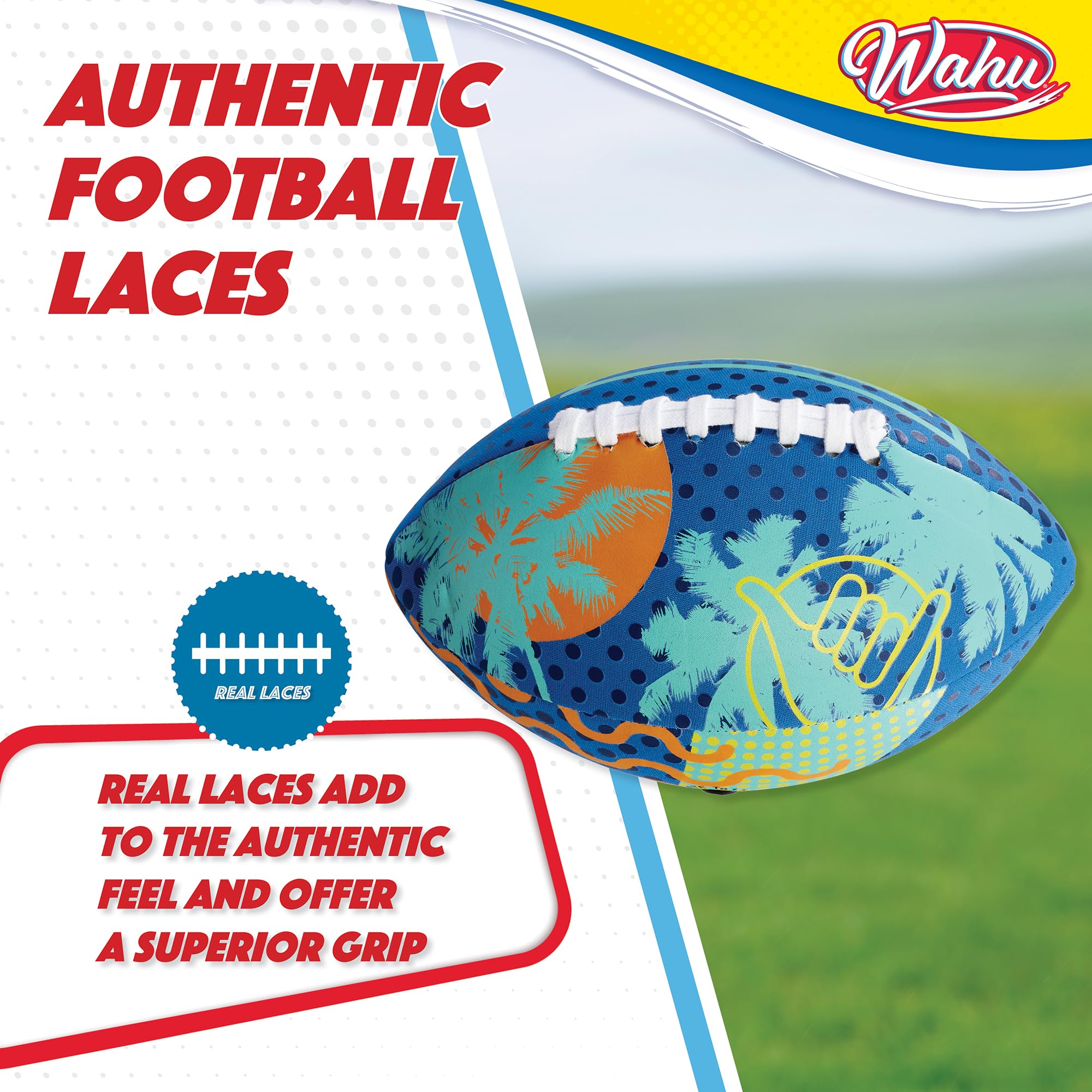 WAHU American Football - 9 Inch Size | 100% Waterproof Neoprene Cover | Multicolor 6