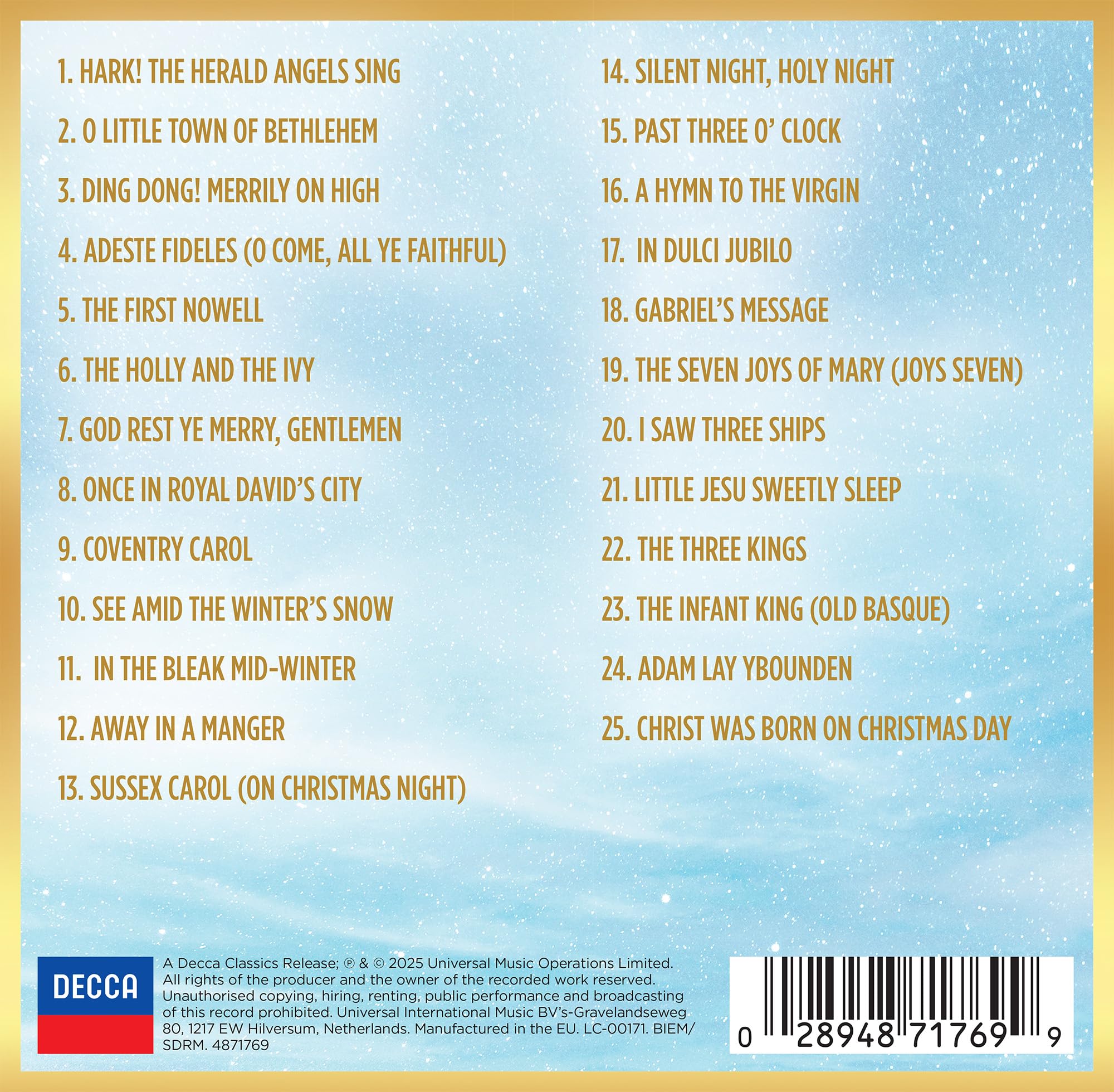 Choir of King's College, Cambridge - 25 Carols For Christmas [CD] 3