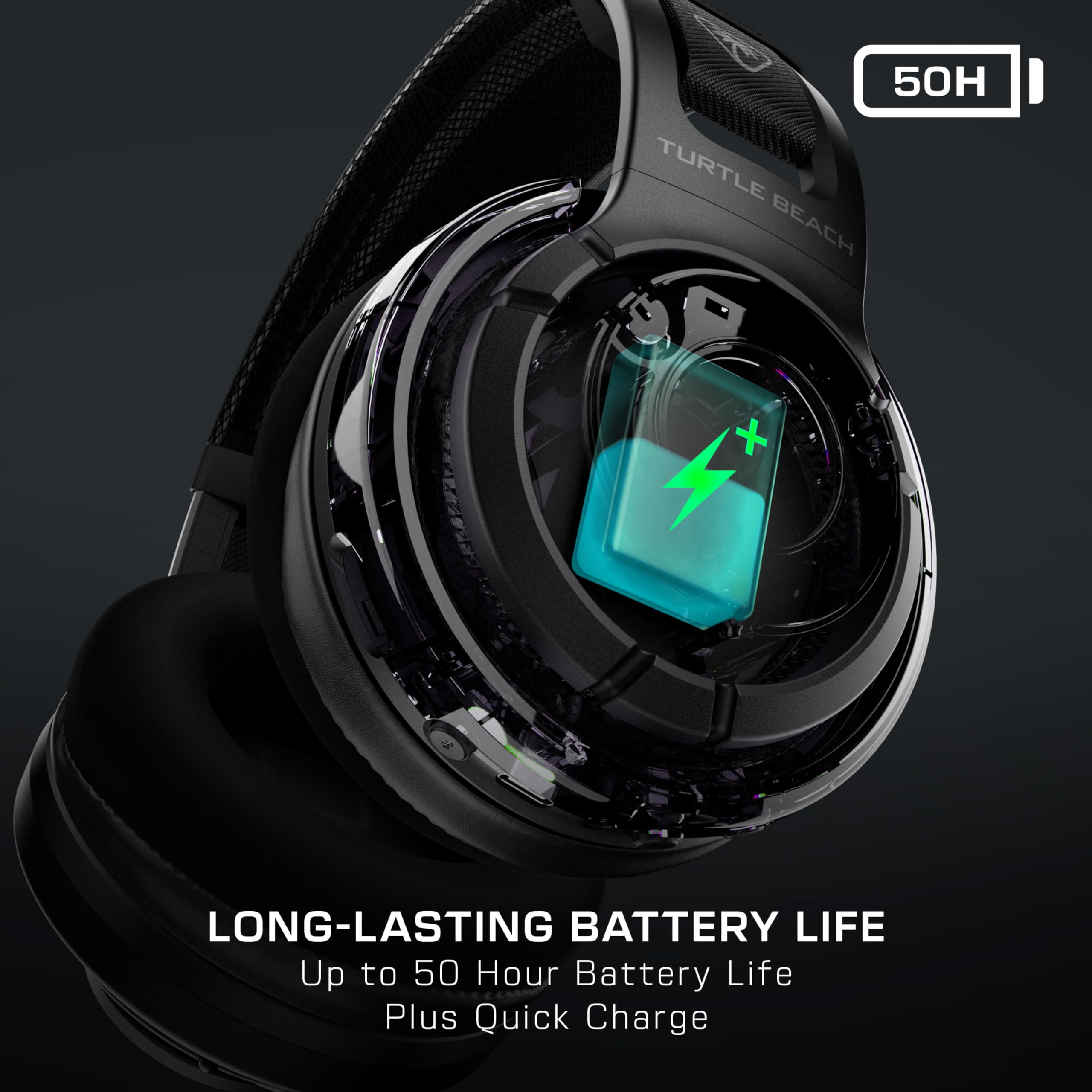Turtle Beach Atlas Air Wireless Open Back PC Gaming Headset with 24-bit High-Fidelity Audio 7