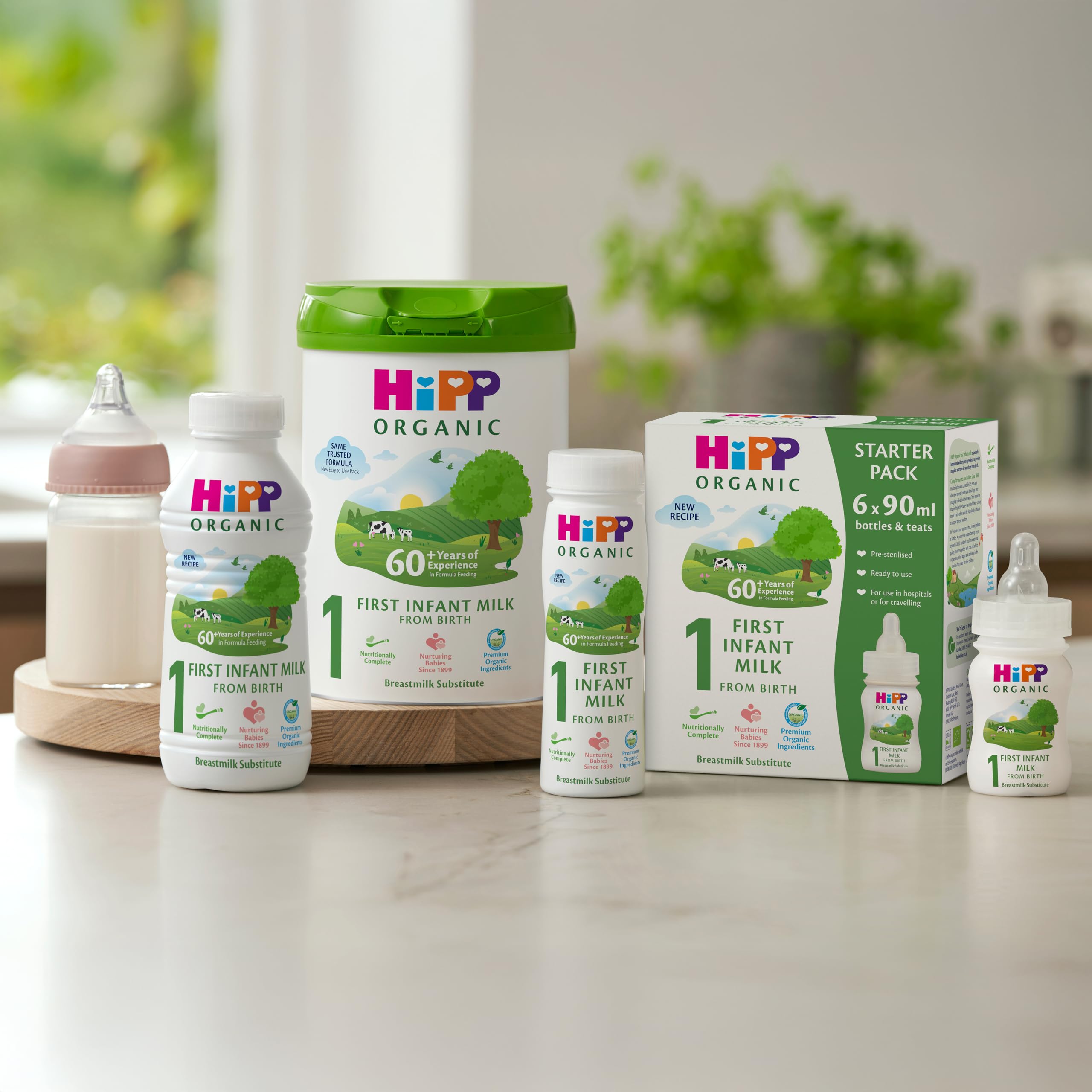 HiPP Organic First Infant Ready to Feed Liquid Baby Formula Starter Pack | Suitable from Birth | 6 x 90ml Bottles 5