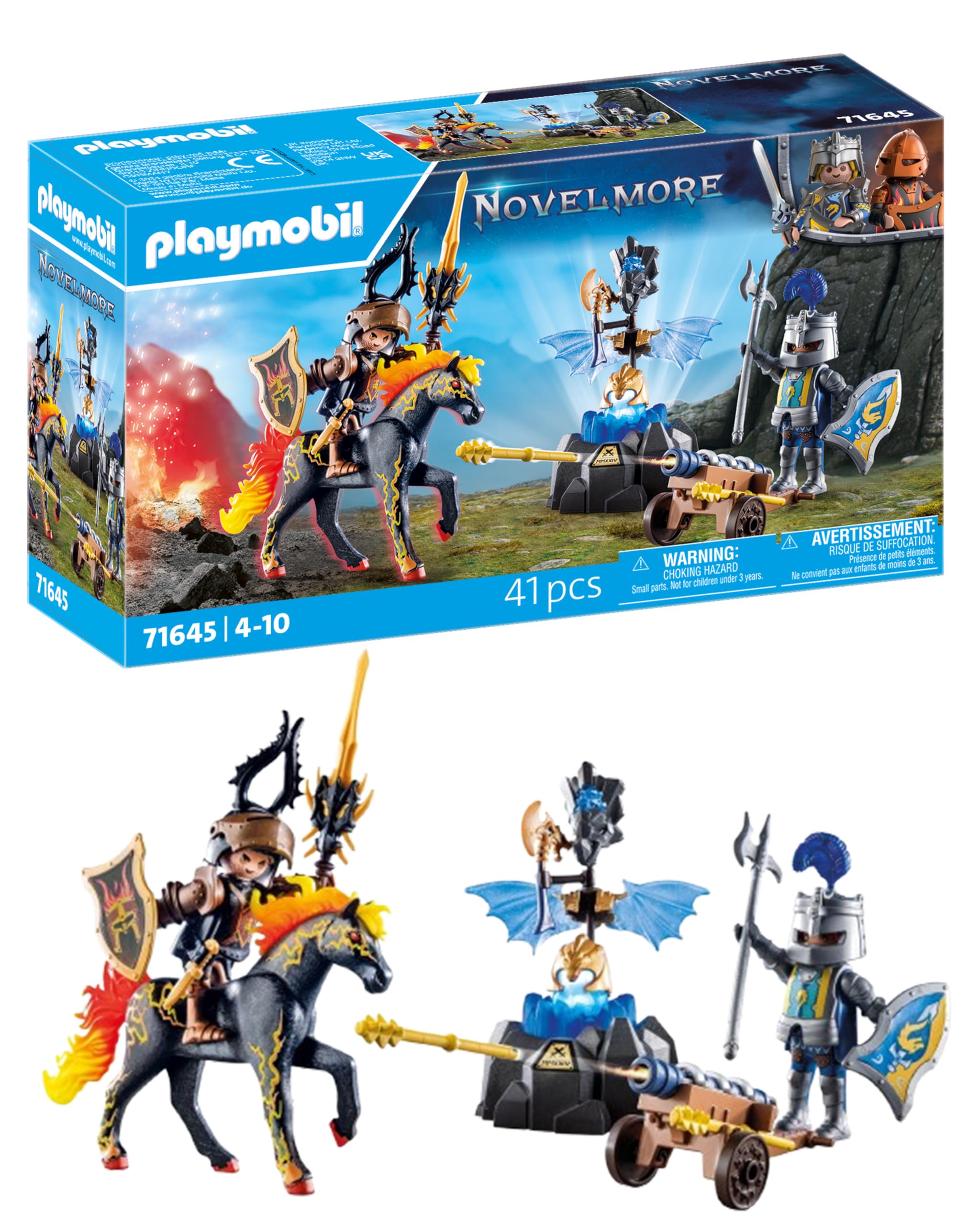 Playmobil 71645 Novelmore: Armoured Guard Playset with Knights, Horse, and Dragon Armour - Action-Packed Adventure for Kids 4+
