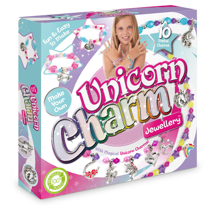 Craftbox CB806 Unicorn Charm Jewellery Craft Set, Mixed.
