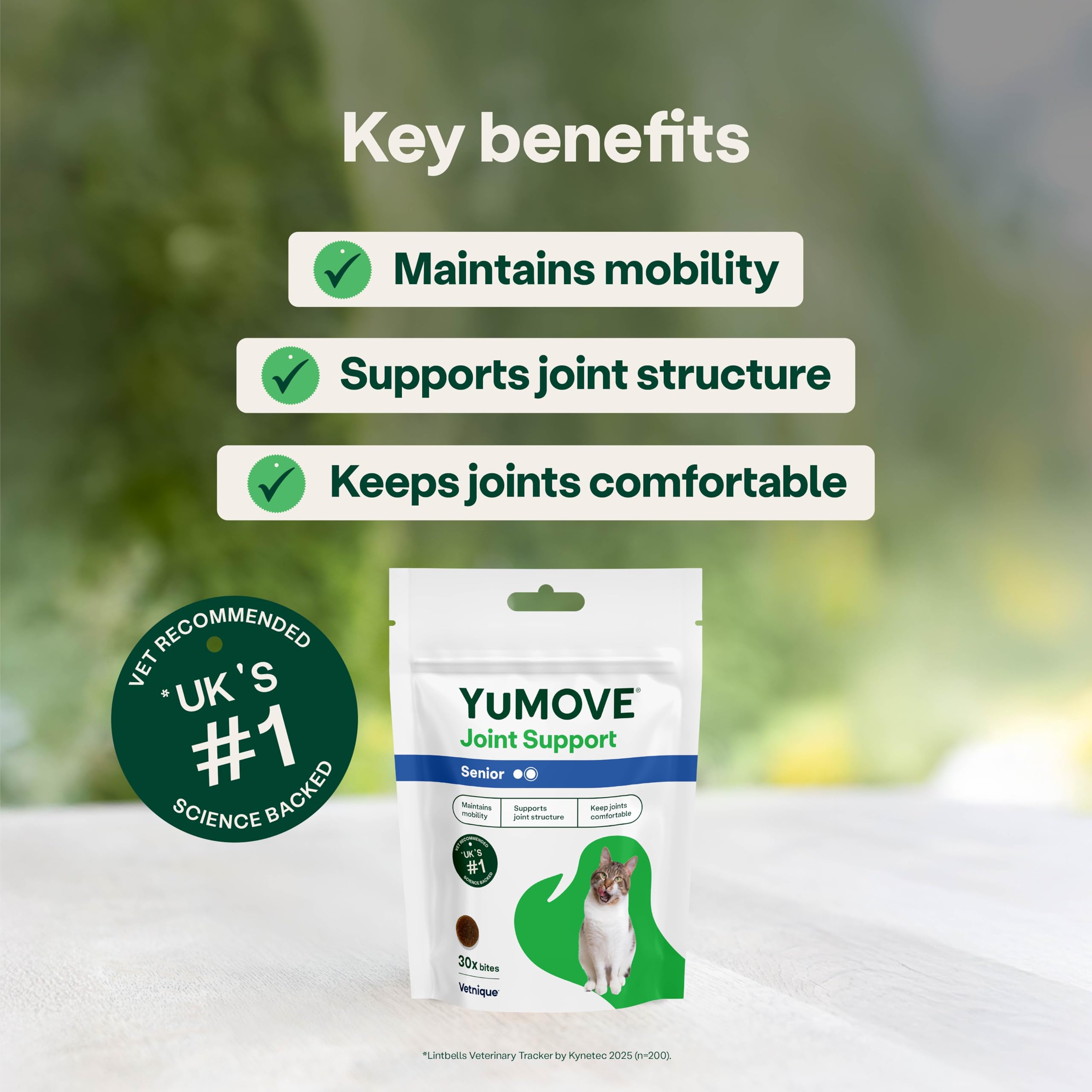 YuMOVE Senior Cat Joint Supplement for Joint Care & Aid | 30 Chews | Cats Aged 8 Weeks+ 2