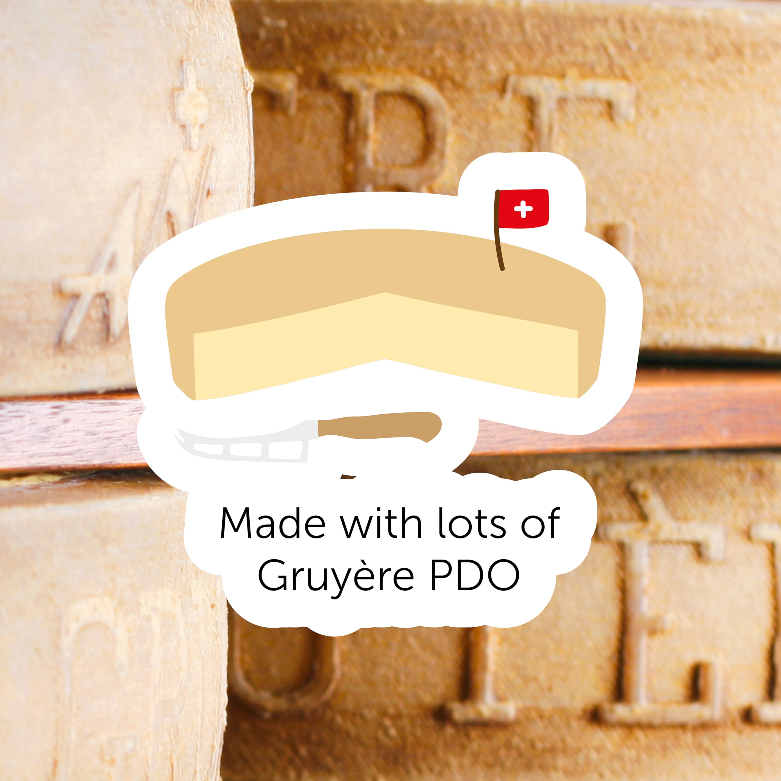 Buiteman Swiss Gruyere Bites - Authentic A.O.P. Cheese Flavor | 110g Pack 3
