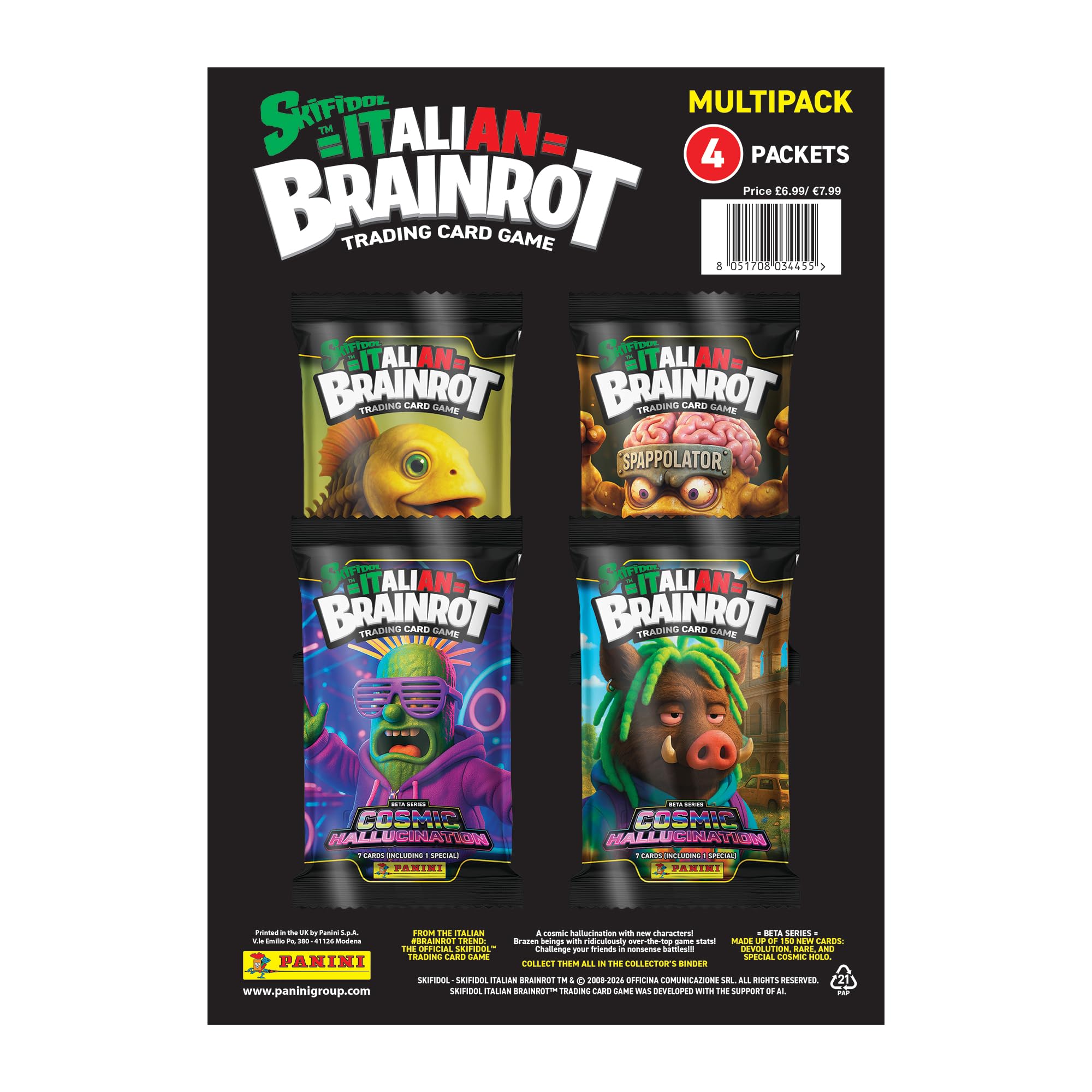 Panini Skifidol Italian Brainrot Cosmic Hallucination Trading Card Collection Multipack 1