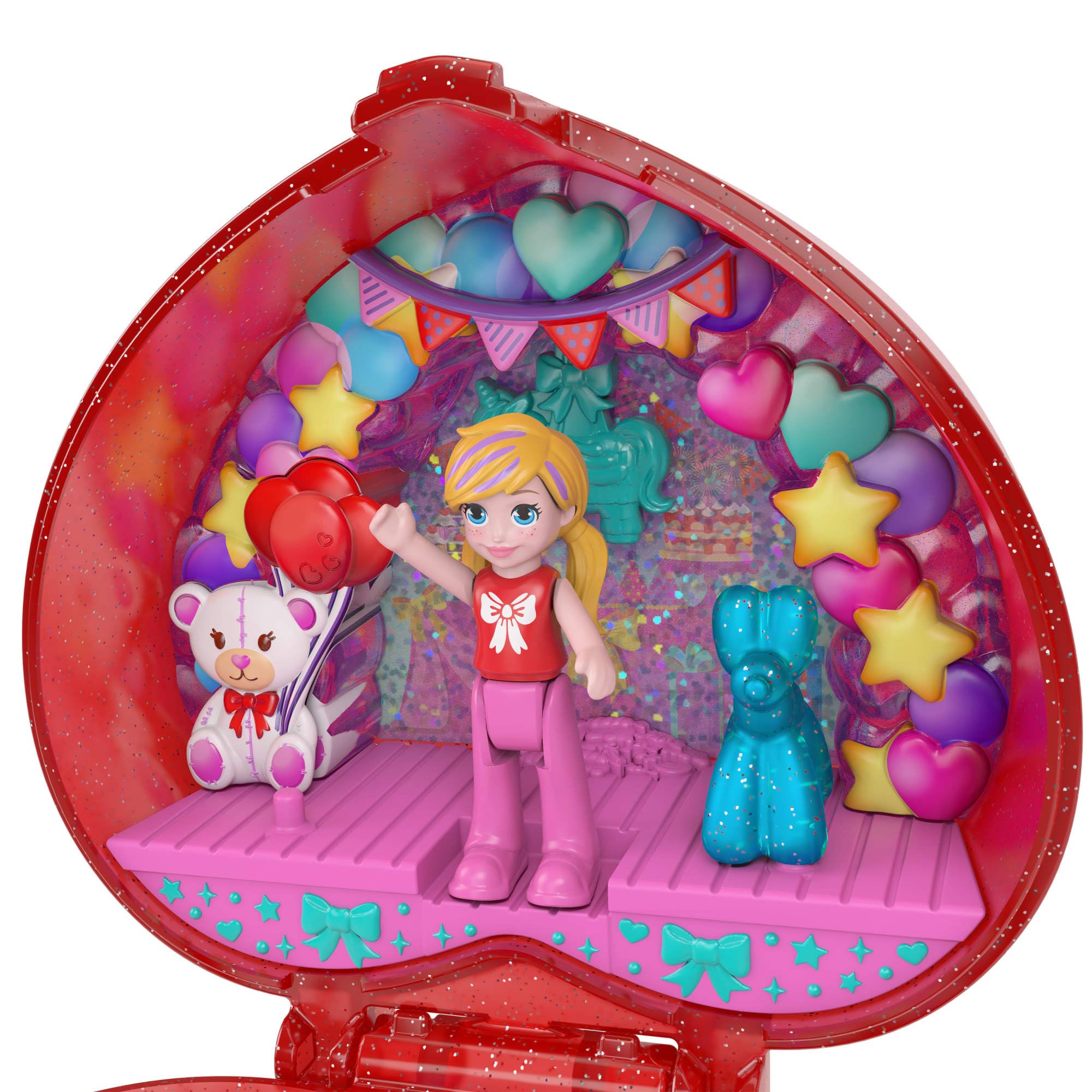 Polly Pocket Mattel 80th Anniversary Jewelry Box Compact Playset with Doll | Ages 4+