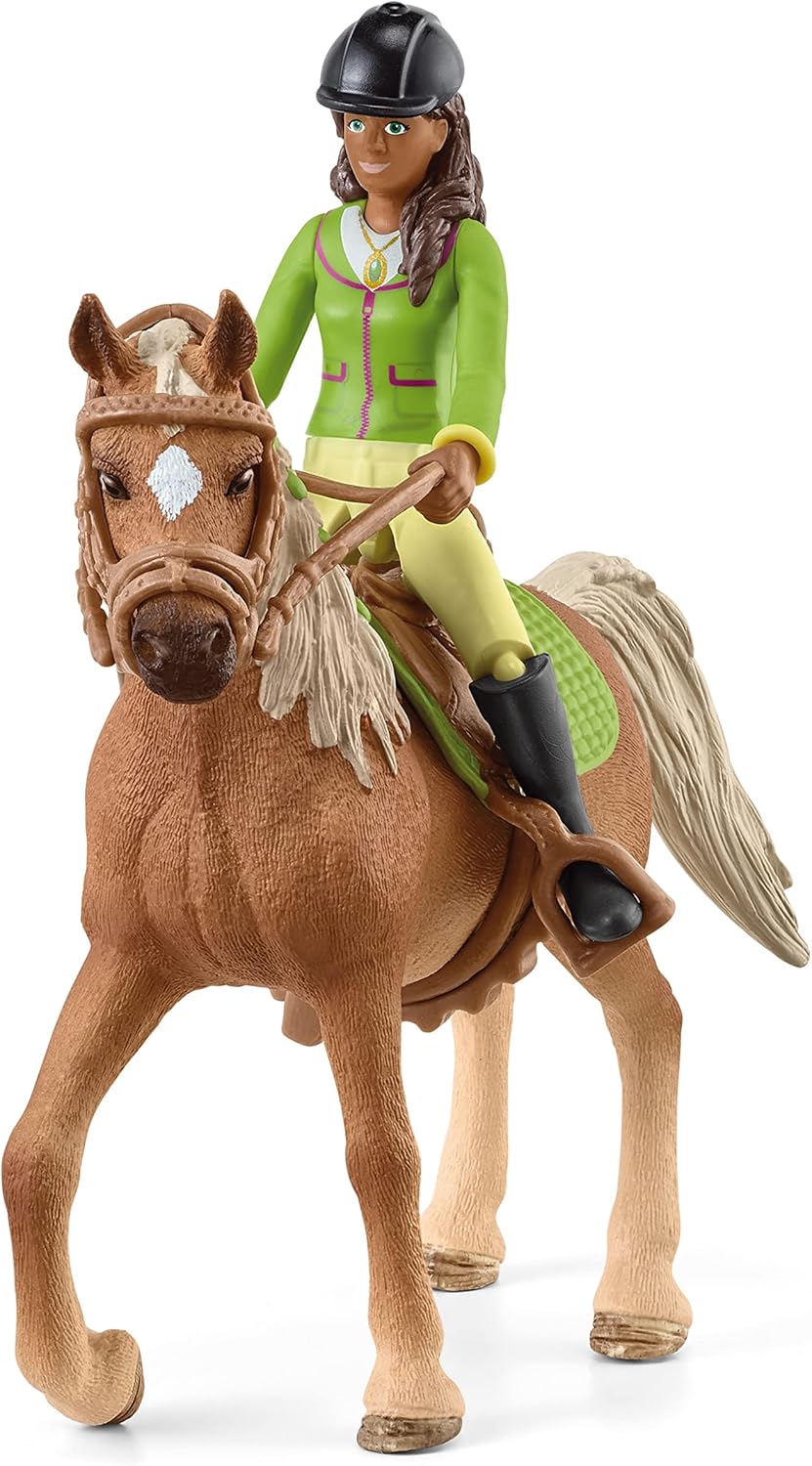 SCHLEICH Horse Club Sarah & Mystery Playset - Action Figure with Arabian Mare for Kids 3+