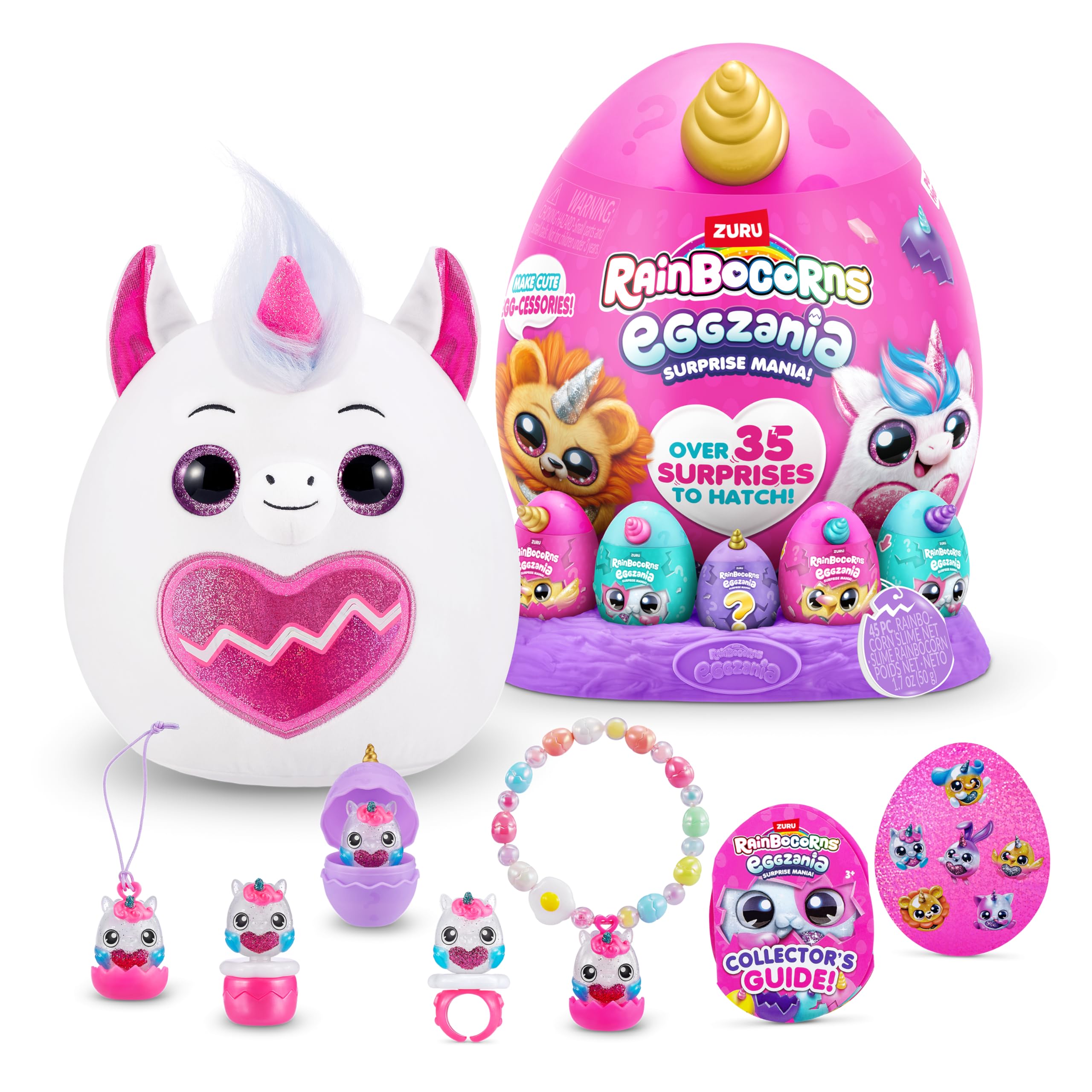 Rainbocorns Eggzania Surprise Mania Whipper the Bunny - Collectible Plush with 20+ Surprises, 28 cm Cuddly Stuffed Animal 1