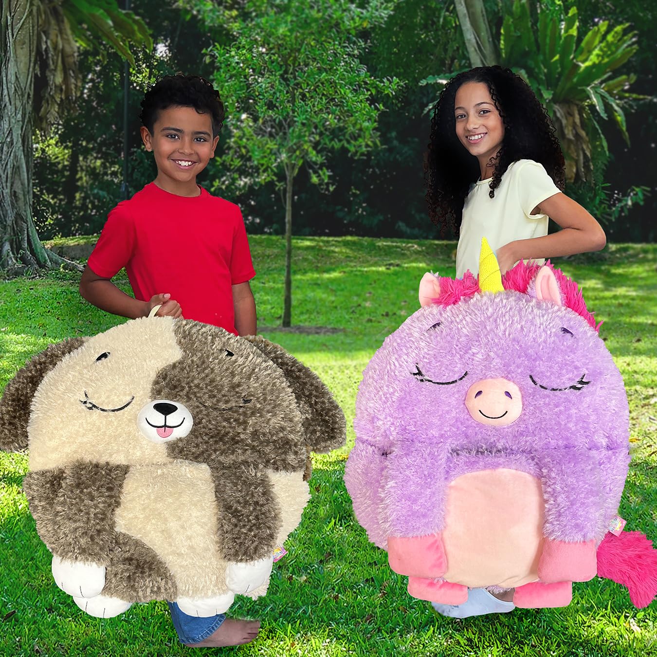 Happy Nappers Kids Sleeping Bag - Purple Unicorn - 2-in-1 Plush Toy & Sleeping Bag for Sleepovers & Camping 14