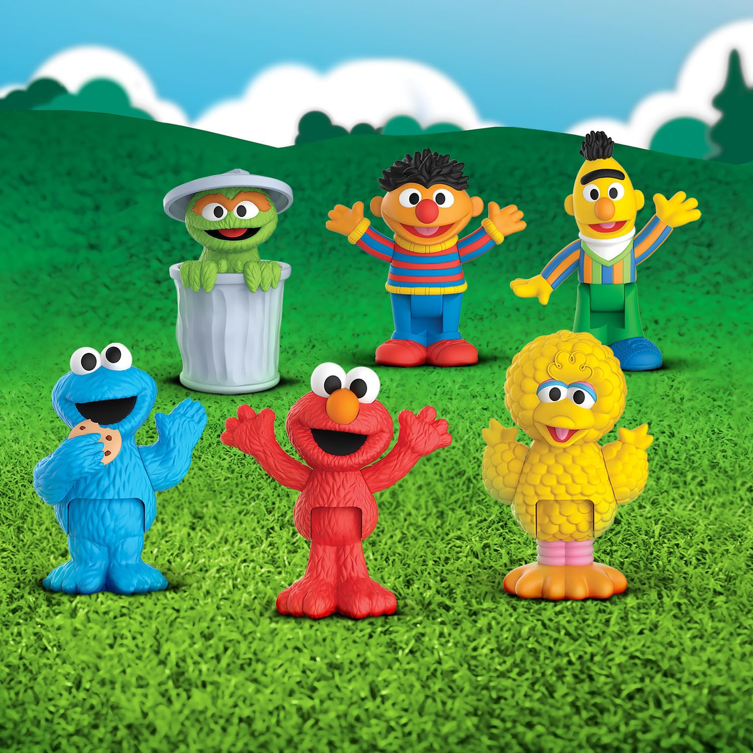 Just Play Sesame Street Neighborhood Friends 6-Pack Collectible Figures | 8 cm Figures | Ages 2+ 5