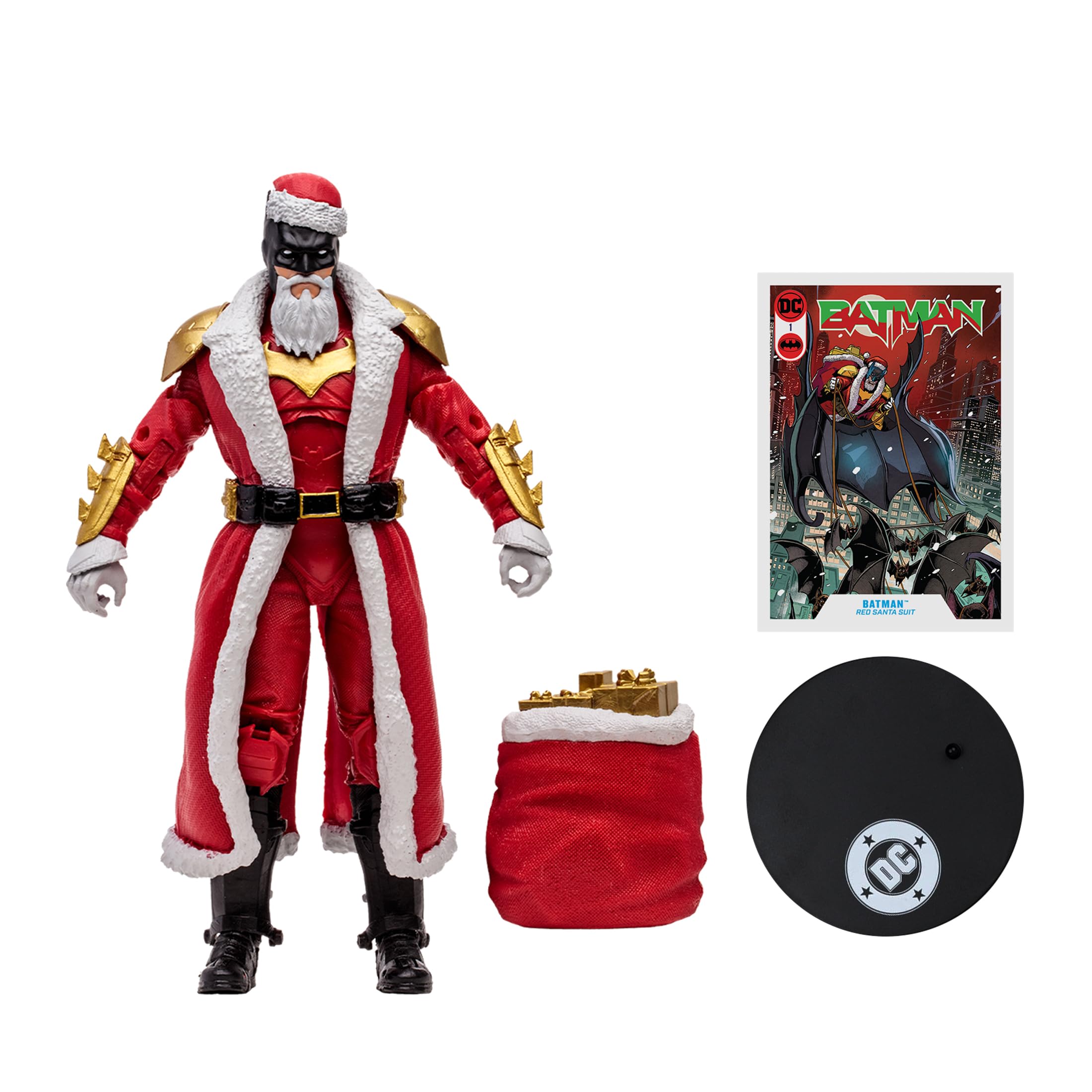 McFarlane DC Multiverse Batman Red Santa Suit 7in Action Figure Vault - Unisex Adult, 7in 2