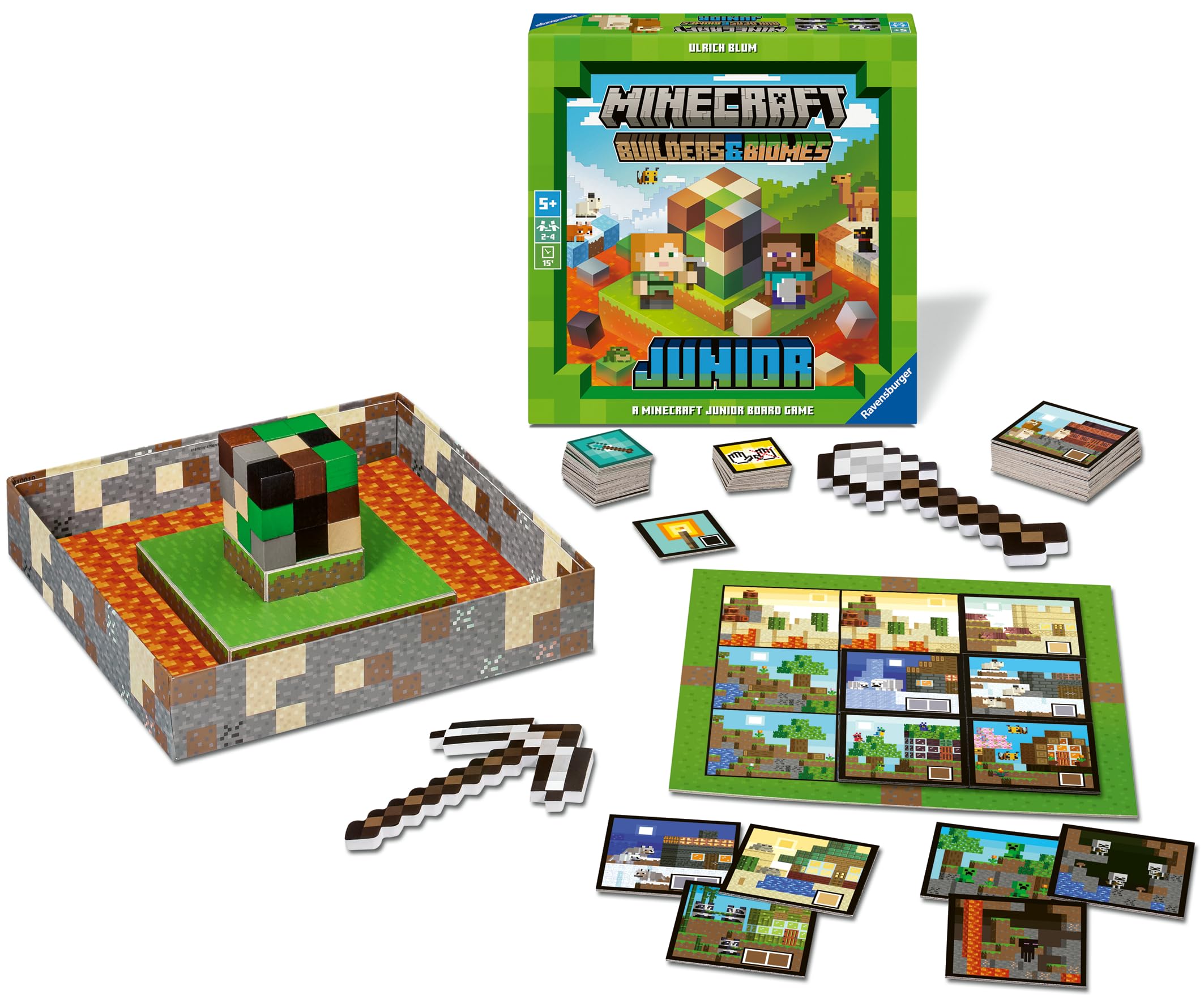 Ravensburger Minecraft Builders & Biomes Junior Board Game 8