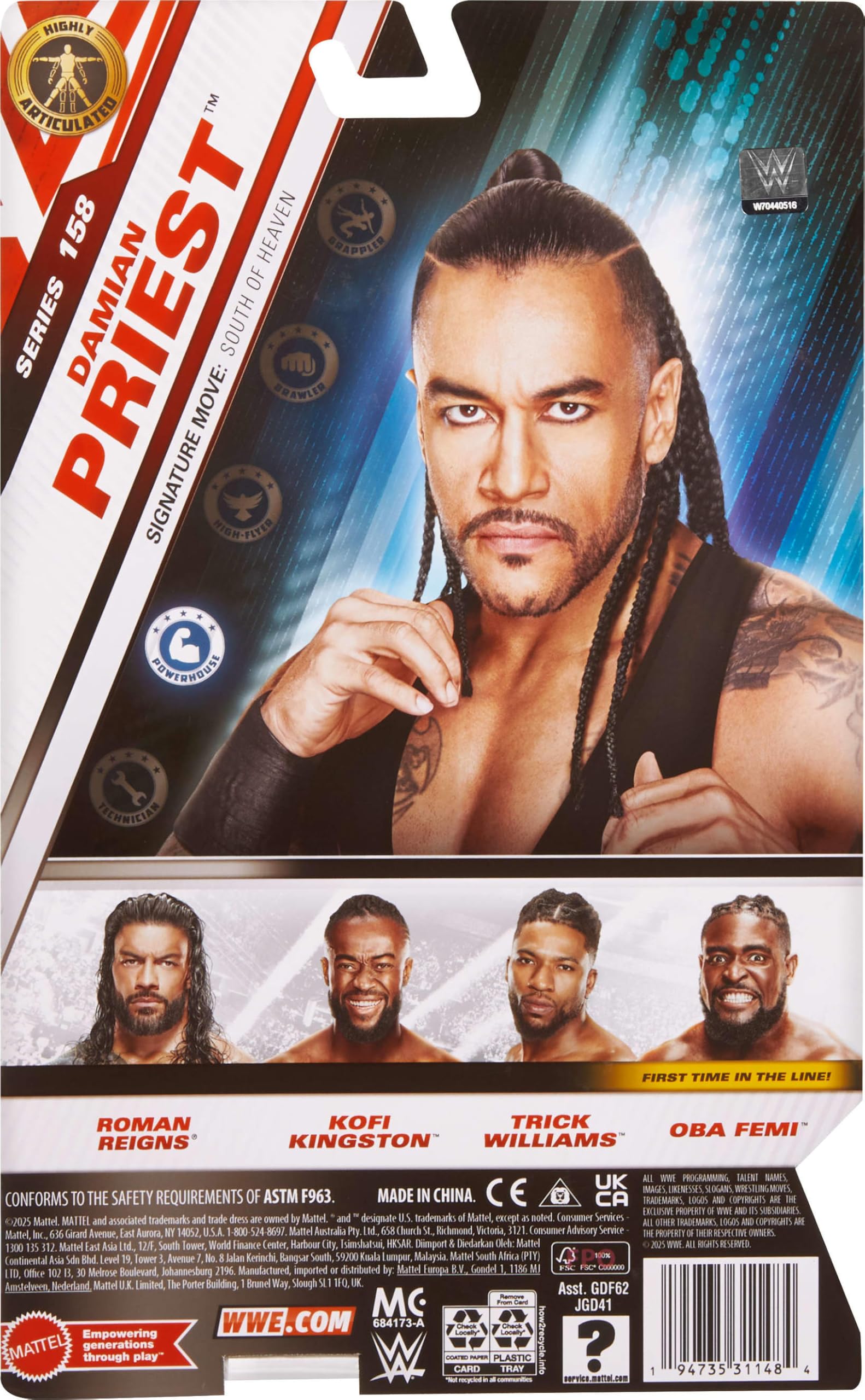 Mattel WWE Damian Priest Action Figure - 6-inch Collectible with 14 Articulation Points, JGD41 12