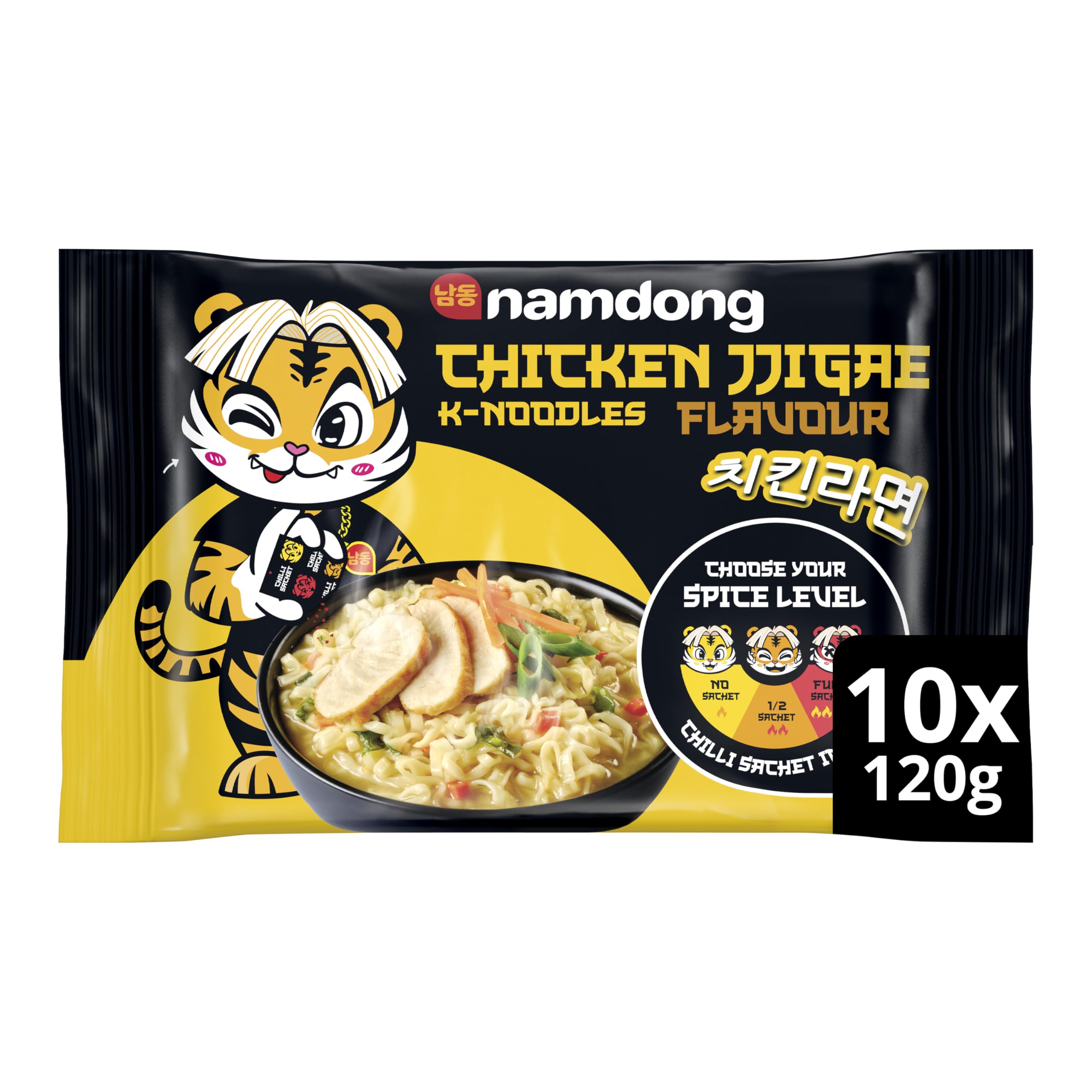 Namdong Chicken Jjigae Noodle Block - Korean-Style Instant Noodles with Adjustable Spice 1