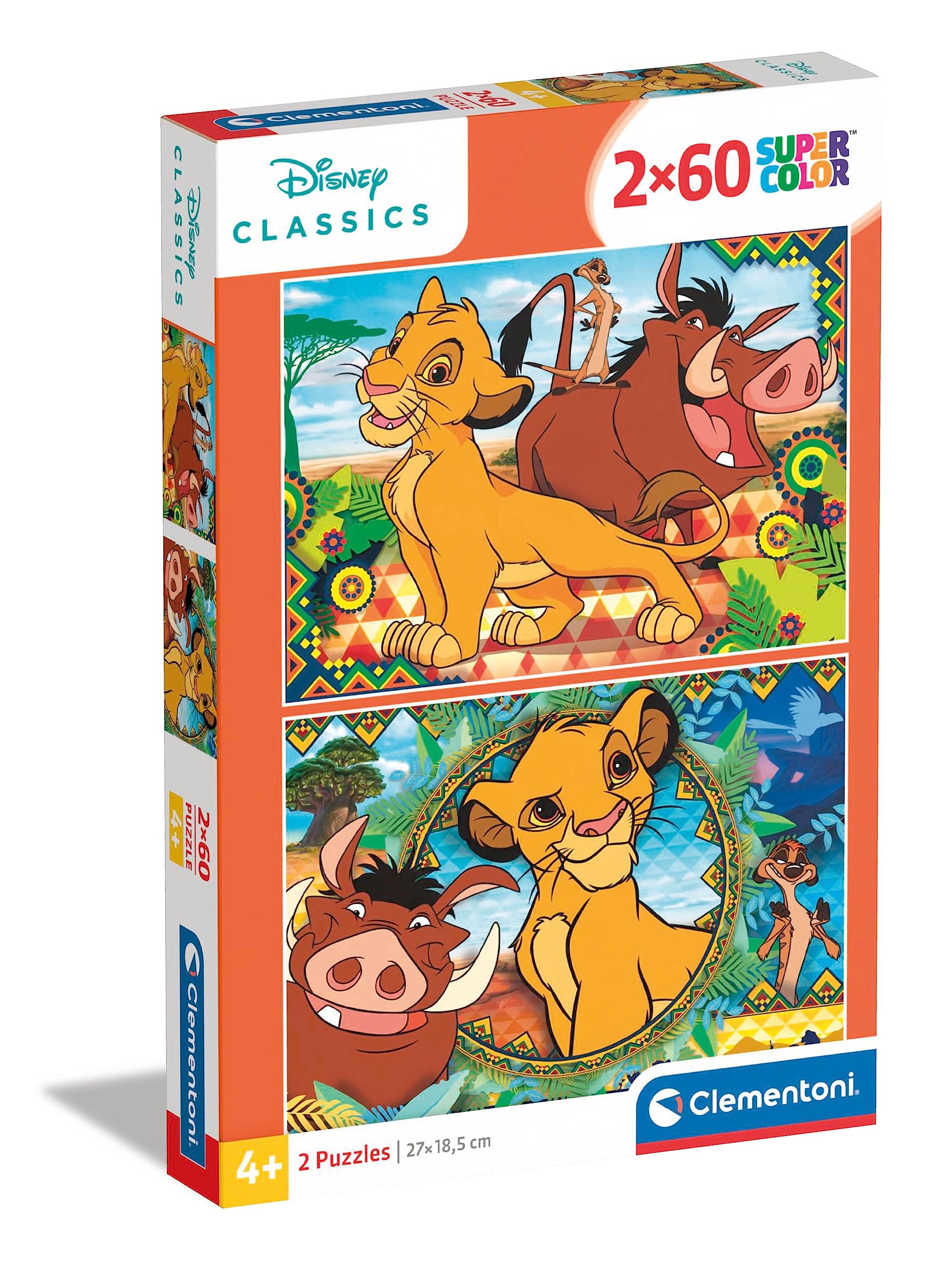 Clementoni SuperColor Disney Lion King 2 x 60-Piece Puzzle - Educational Kids Puzzle for Ages 5+ 5