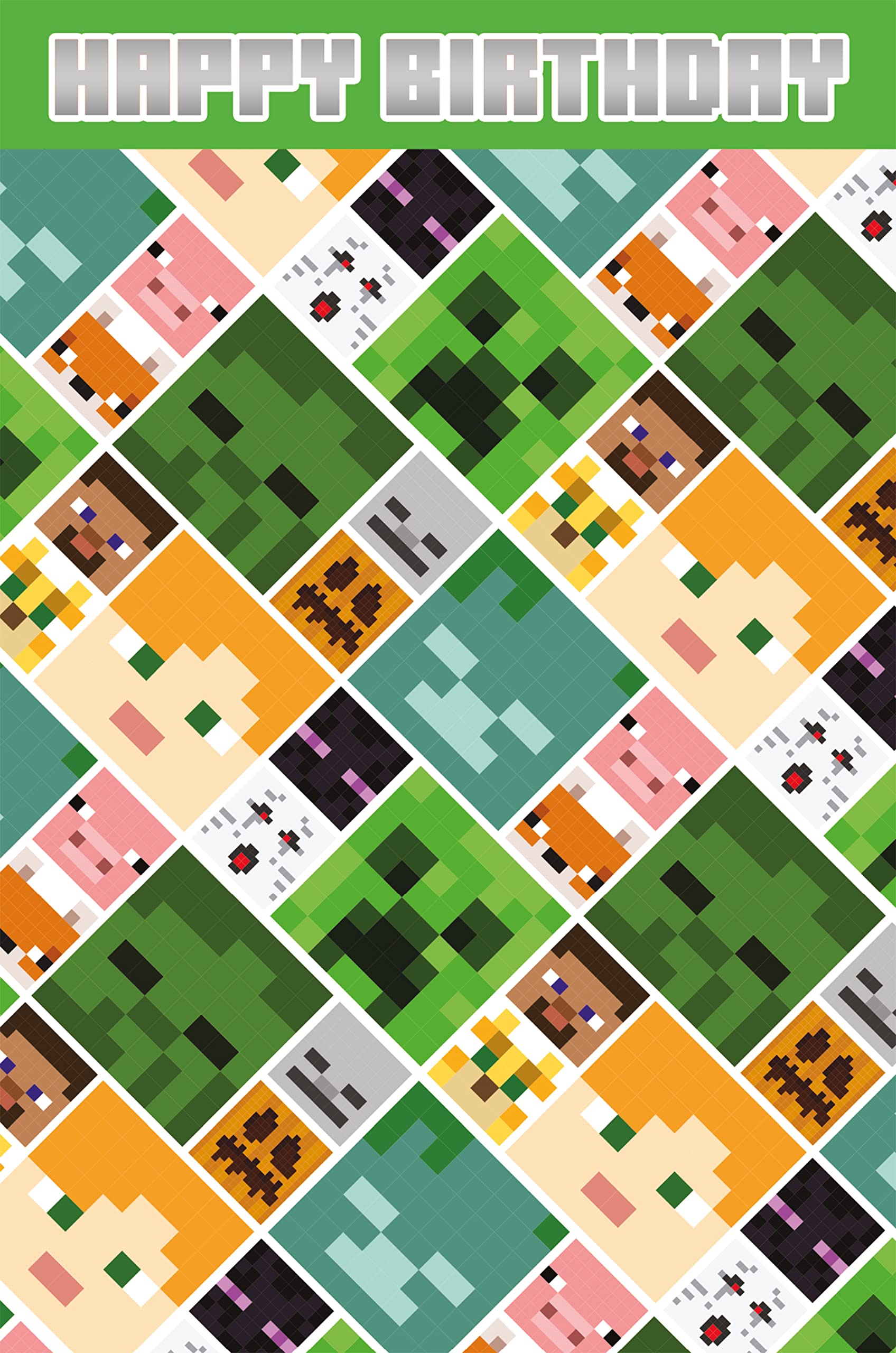 Danilo Promotions LTD Minecraft Birthday Card - Officially Licensed | FSC Certified Paper | 210 x 290 mm