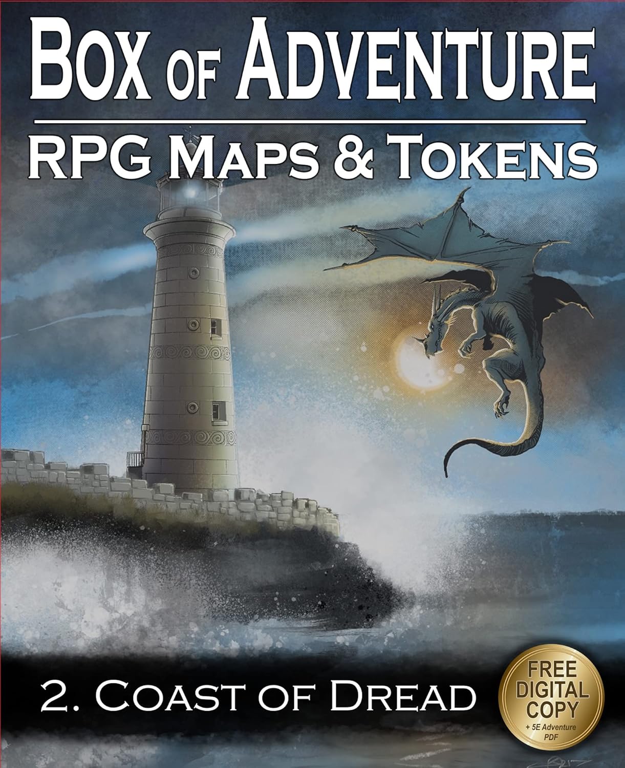 Loke Battlemats Coast of Dread Box of Adventure RPG Battle Mat Kit