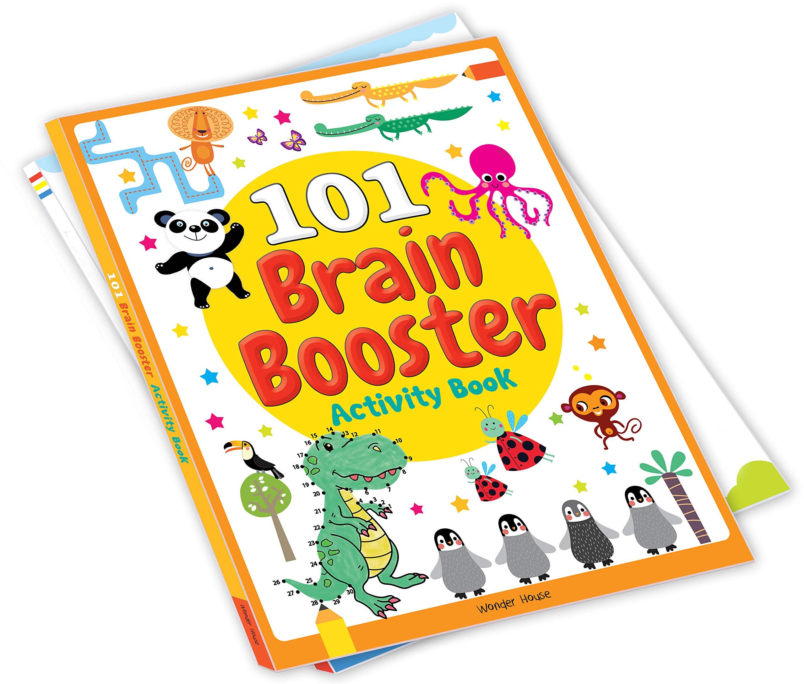Wonder House 101 Brain Booster Activity Book - Mazes, Coloring & Puzzles for Ages 3-5