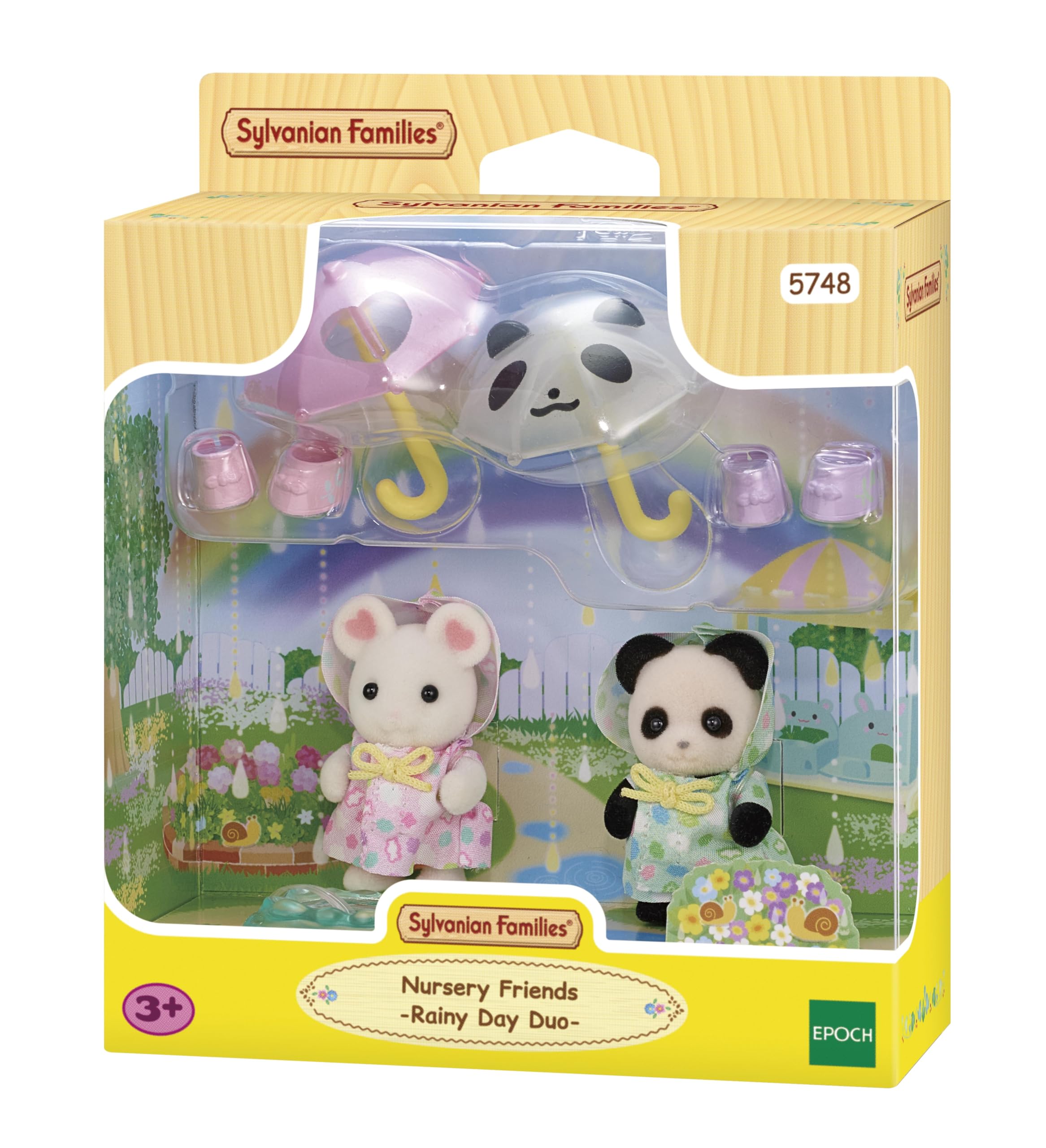 Sylvanian Families Nursery Friends - Rainy Day Duo Playset | Includes 2 Babies & Accessories | Ages 3+ 2