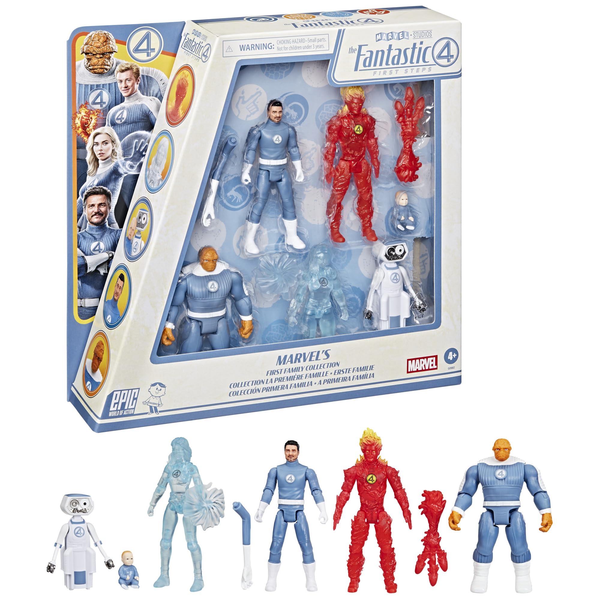 Marvel's First Family 6-Figure Action Set - Epic World of Action Collection for Kids 4+ 4