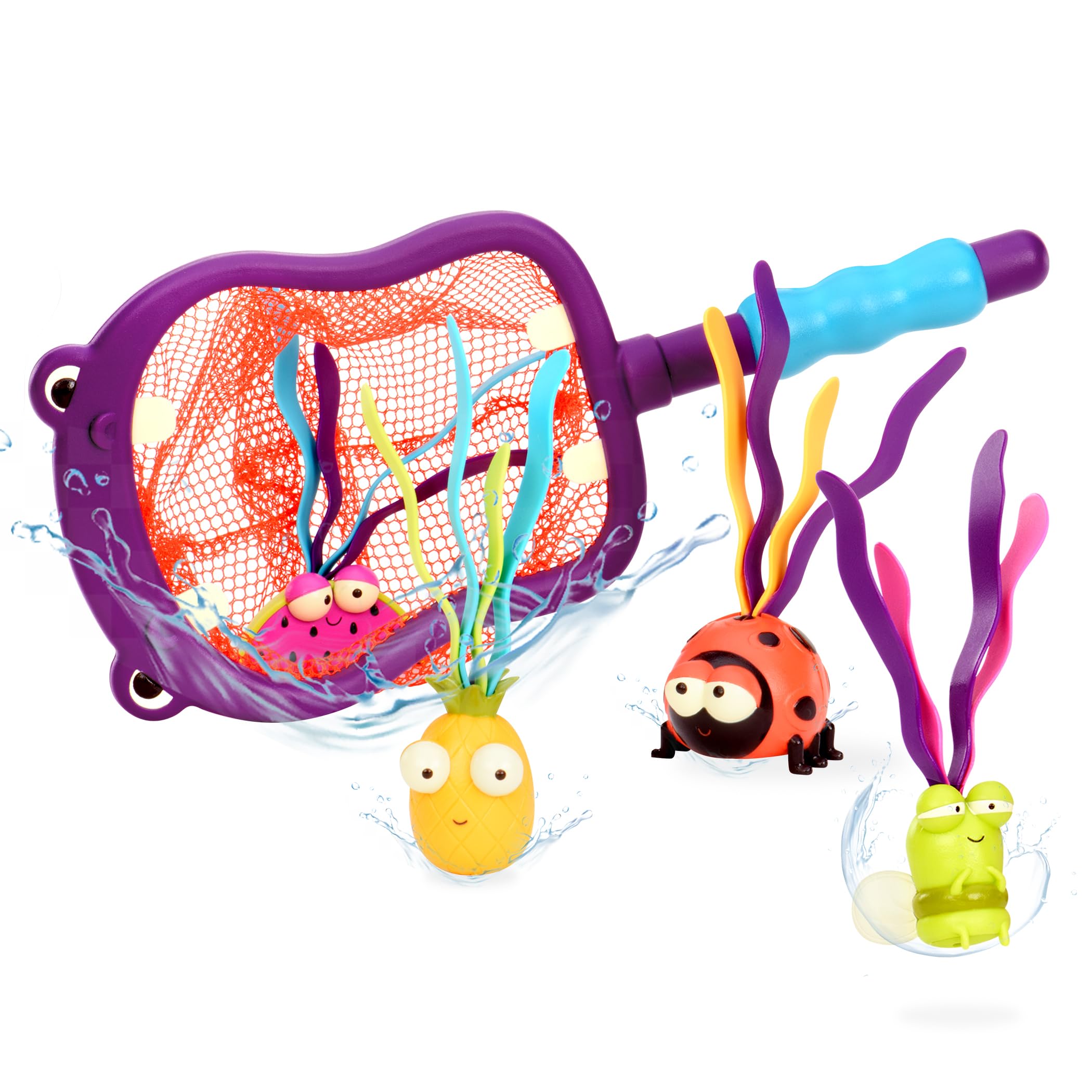 B. toys by Battat Hippo Scoop-a-Diving Pool Toys Set for Ages 3+