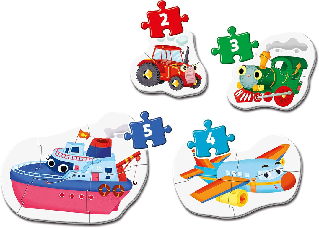 Clementoni My First Jigsaw Puzzle - Means of Transport - 2-3-4-5 Pieces (20811)