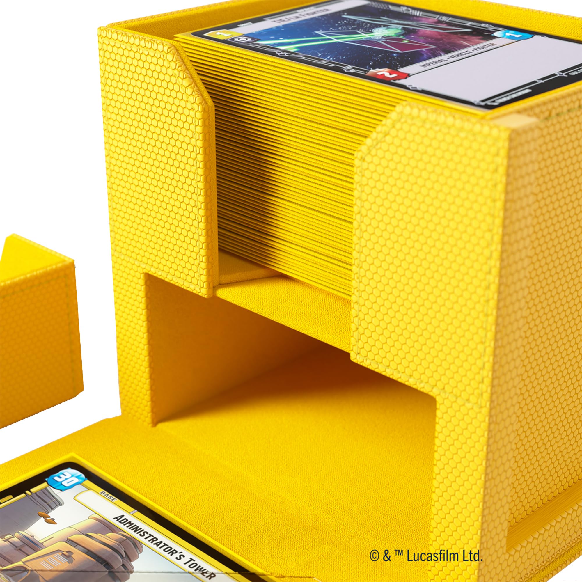 Gamegenic Star Wars Unlimited Deck Pod - Yellow | Holds 60 Double-Sleeved Cards | UV Protection Case 6