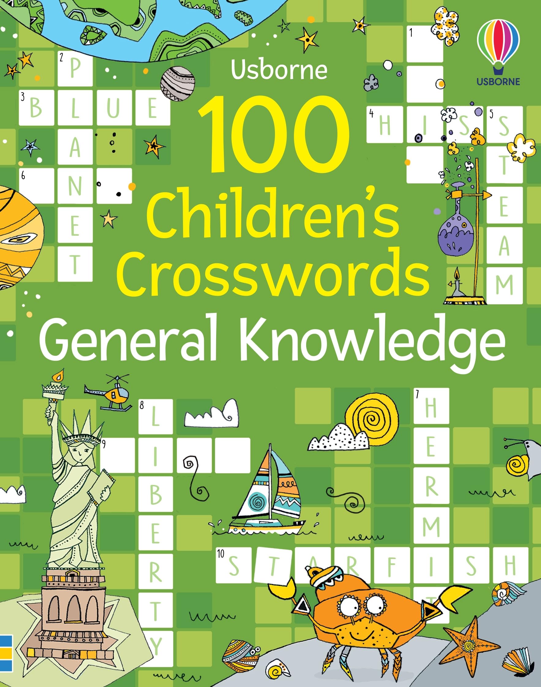 Usborne 100 Children's Crosswords - General Knowledge | Ages 7-11 | Paperback
