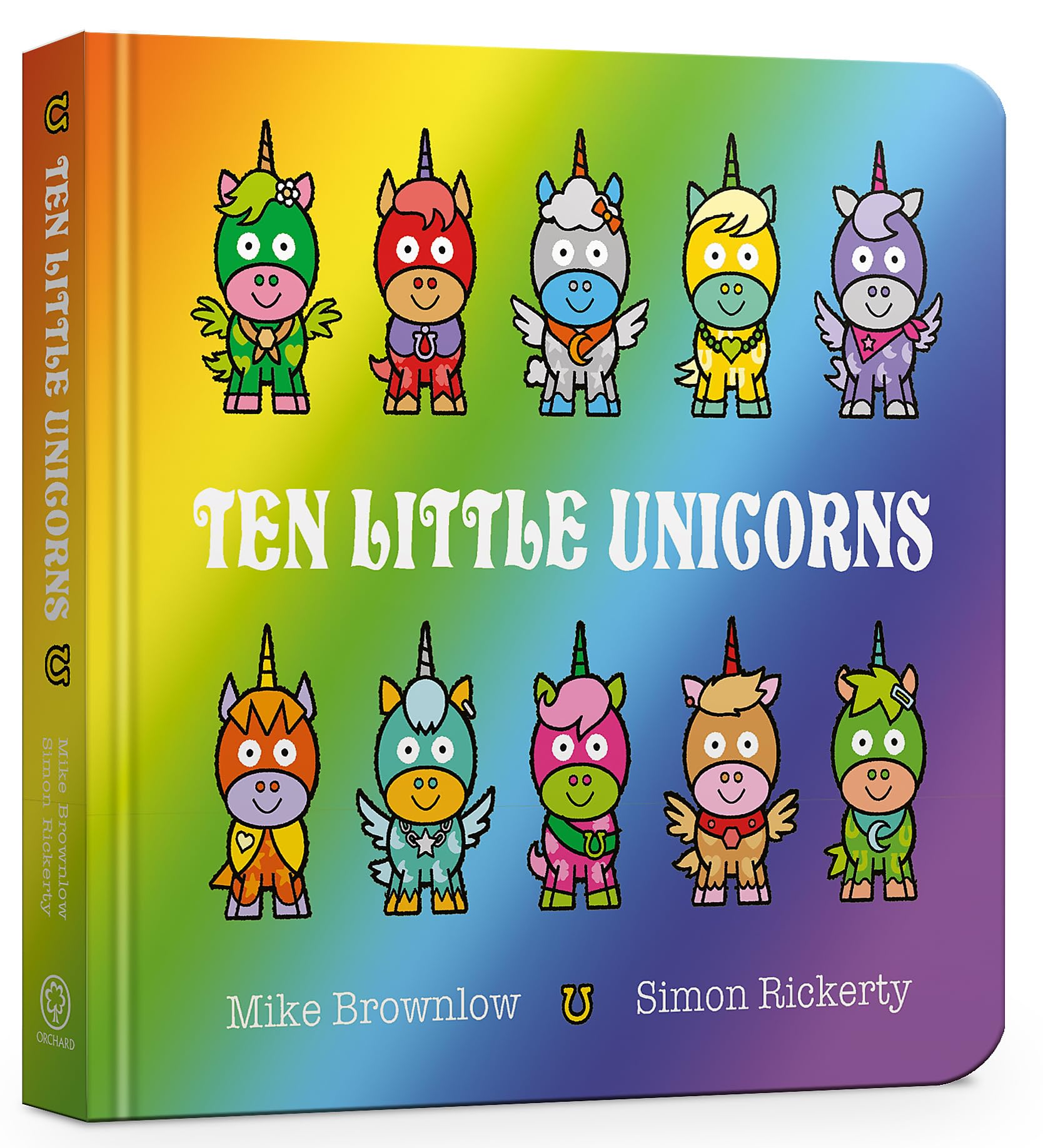 Orchard Books Ten Little Unicorns Board Book - Rhyming Counting Adventure for Ages 2-4