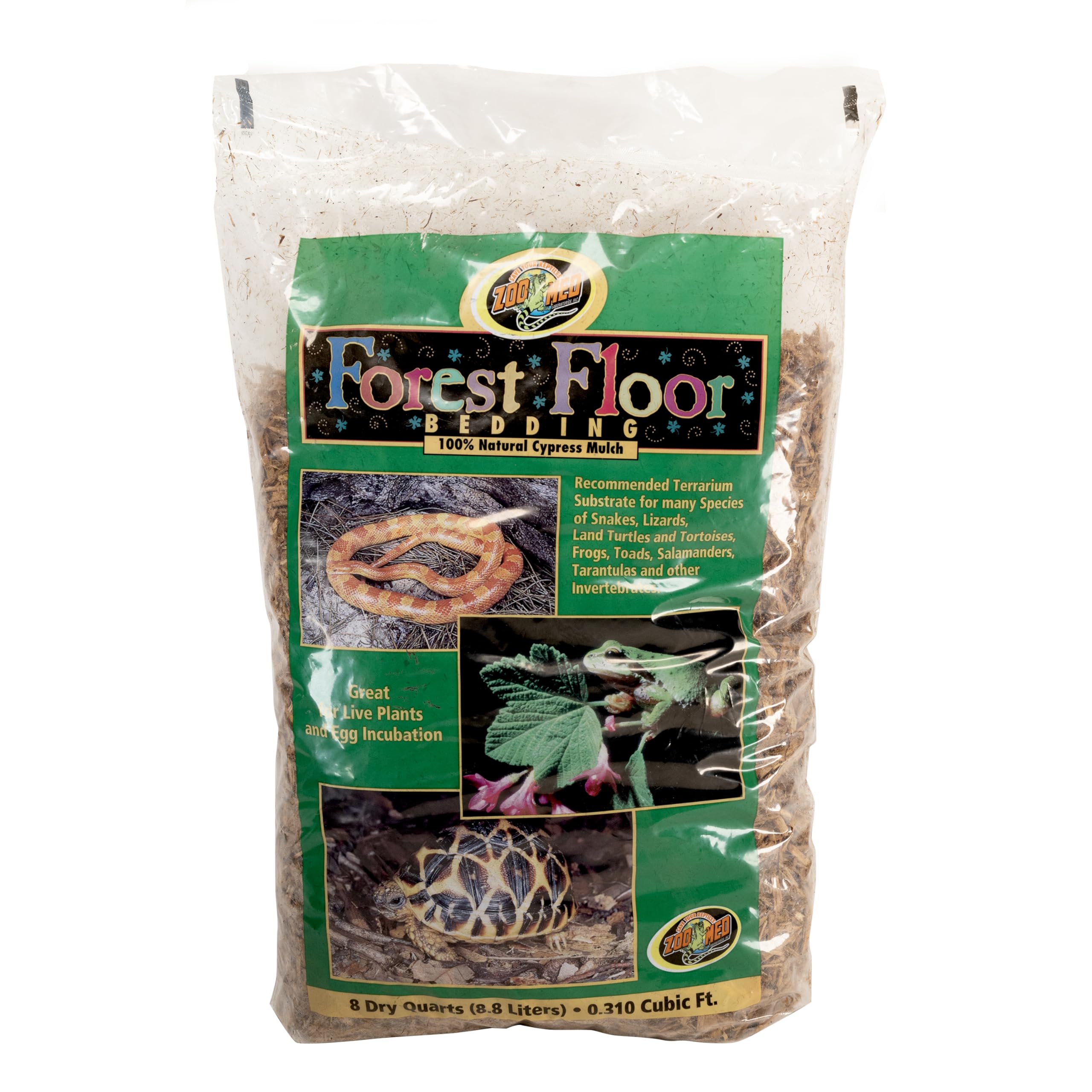 Zoo Med Forest Floor Bedding - Natural Cypress Mulch Substrate for Reptiles | 8.8 Litre