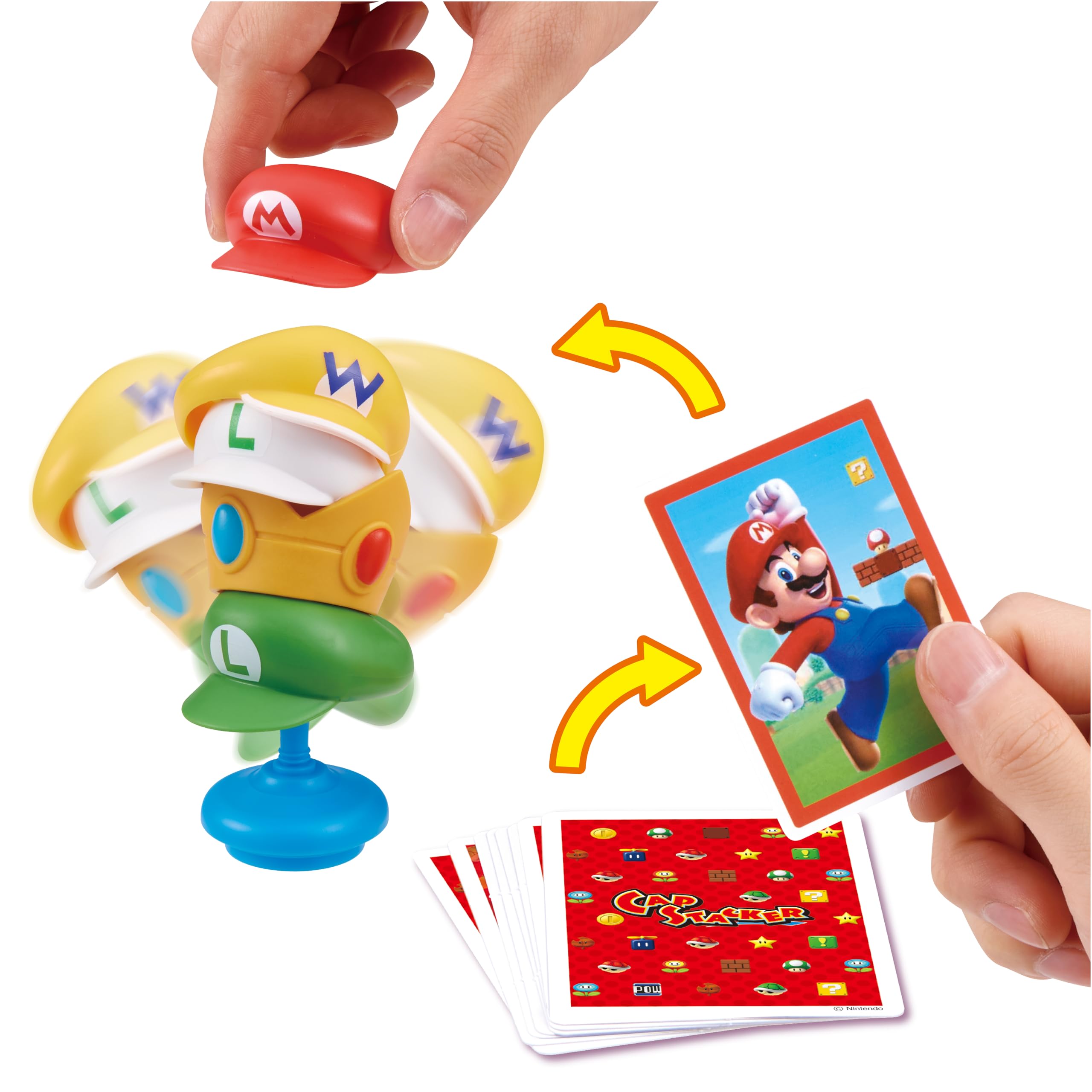 EPOCH Super Mario Cap Stacker Balancing Game | 1-4 Players | Ages 4+ 4