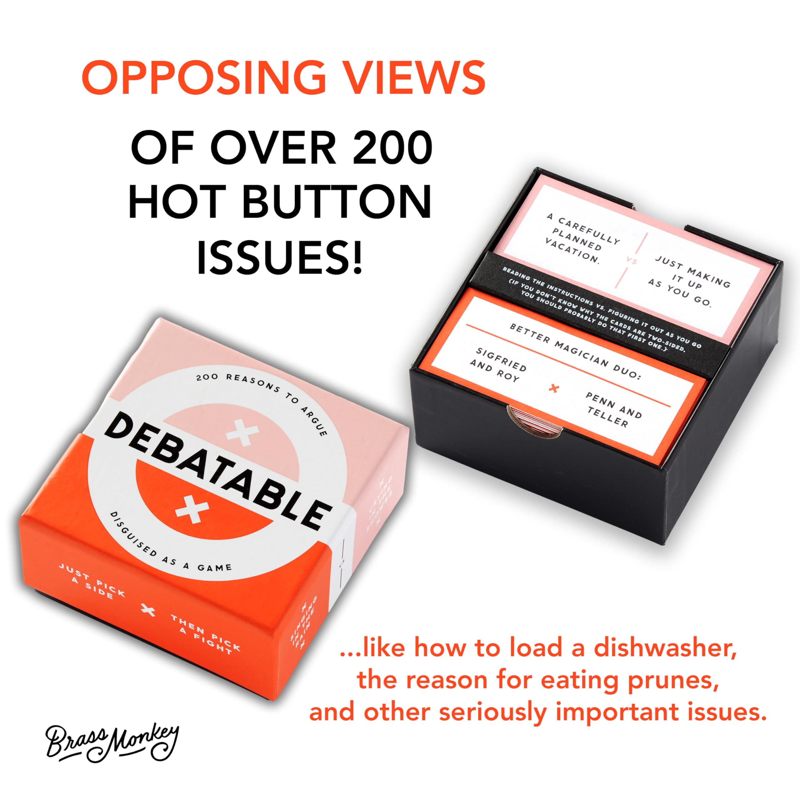 Debatable Social Game Set by Brass Monkey - 200 Argument Cards for Fun Discussions 5